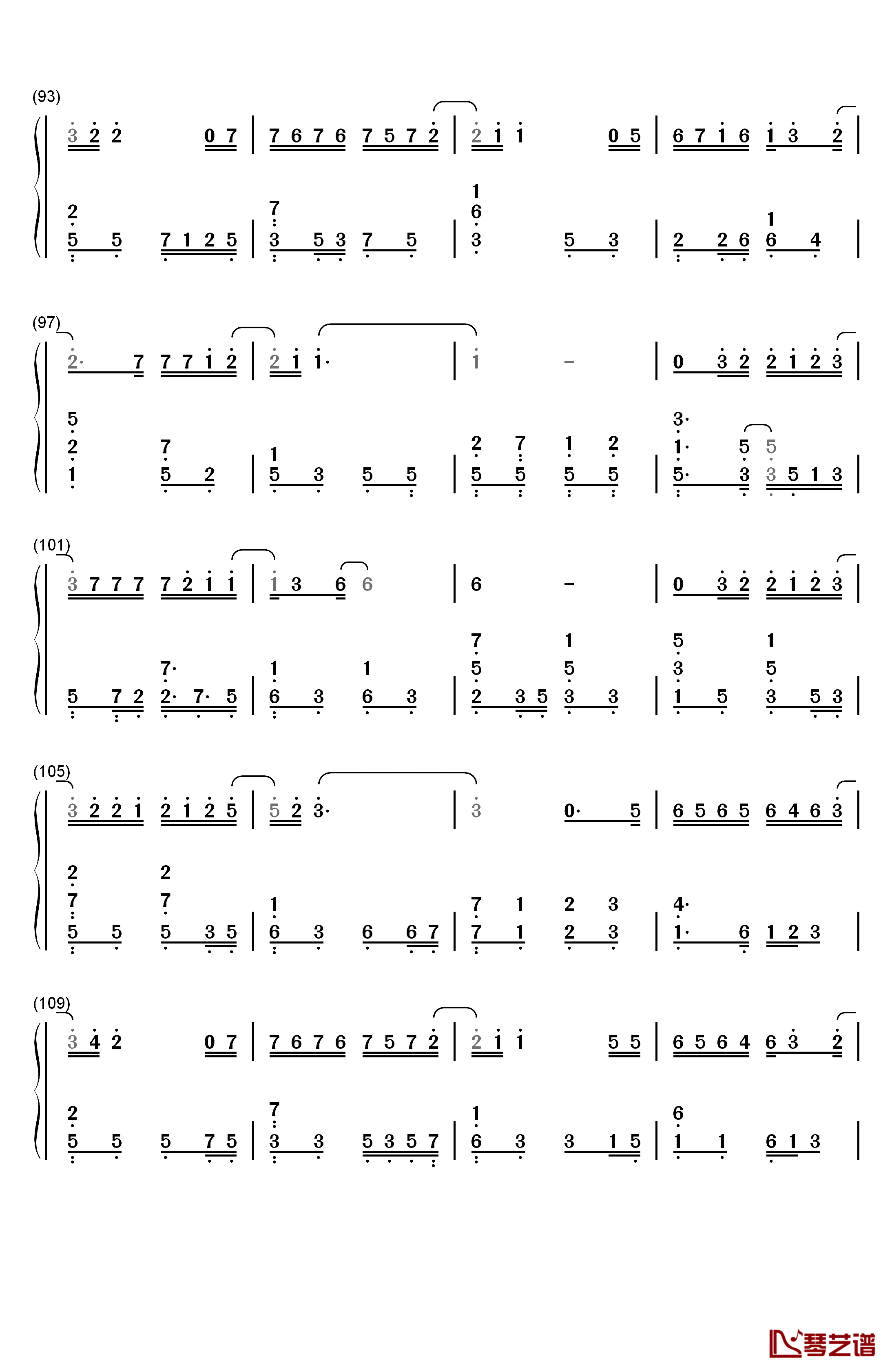 绅士钢琴简谱-数字双手-薛之谦5