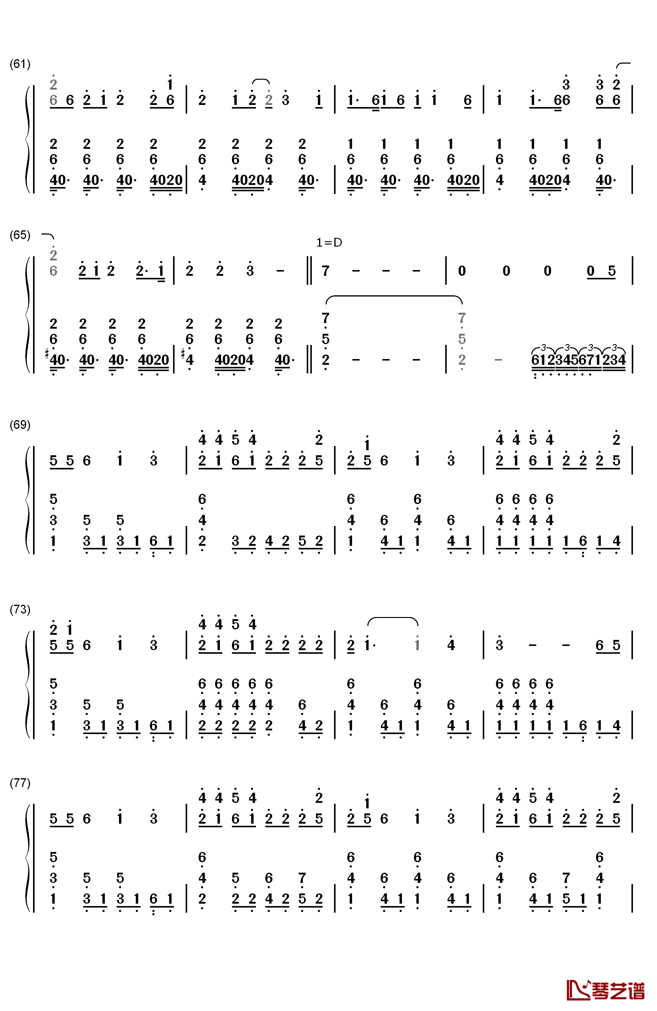 Feels Like Summer钢琴简谱-数字双手-Tim Wheeler4