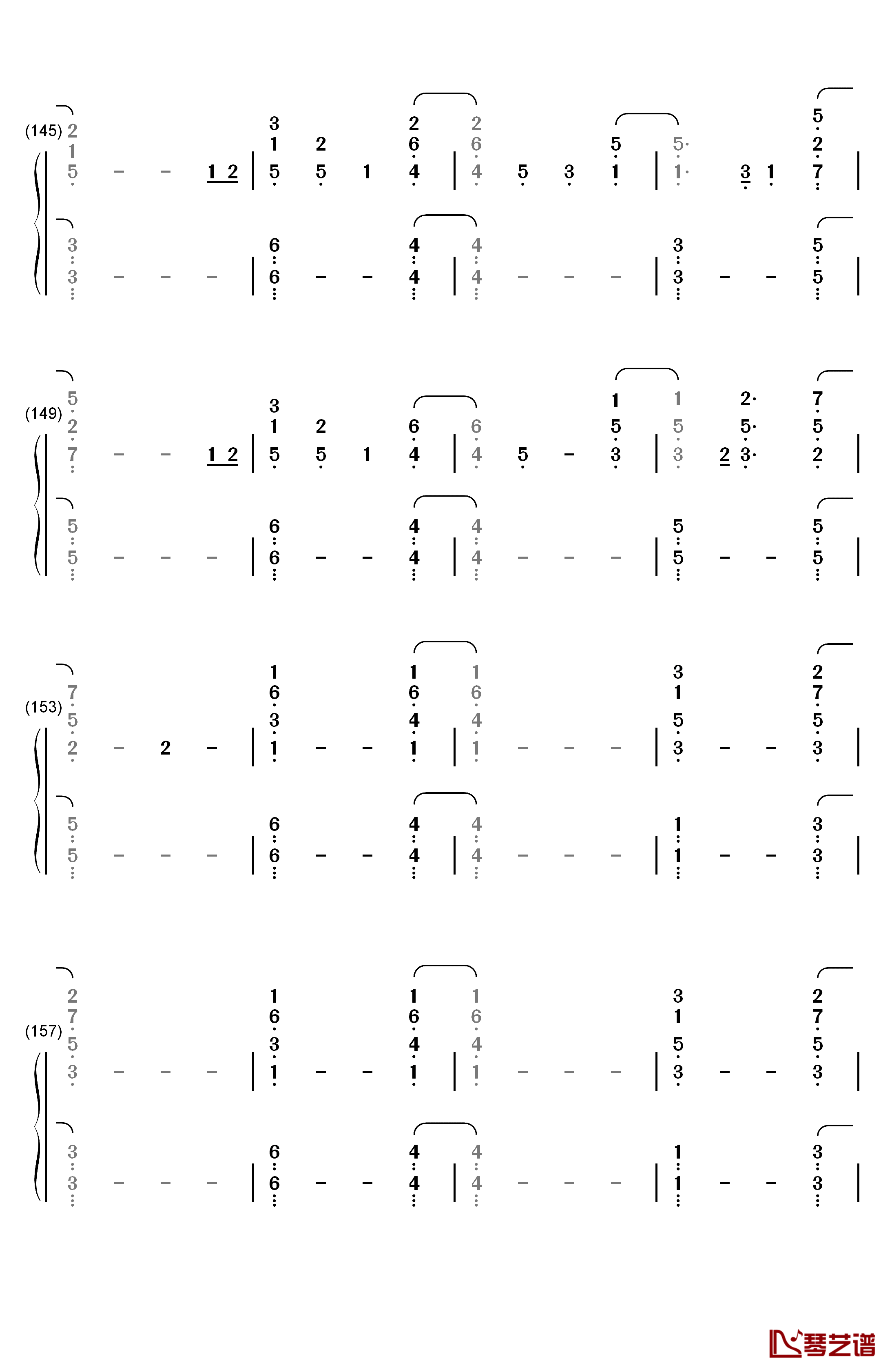 Everglow钢琴简谱-数字双手-Coldplay10