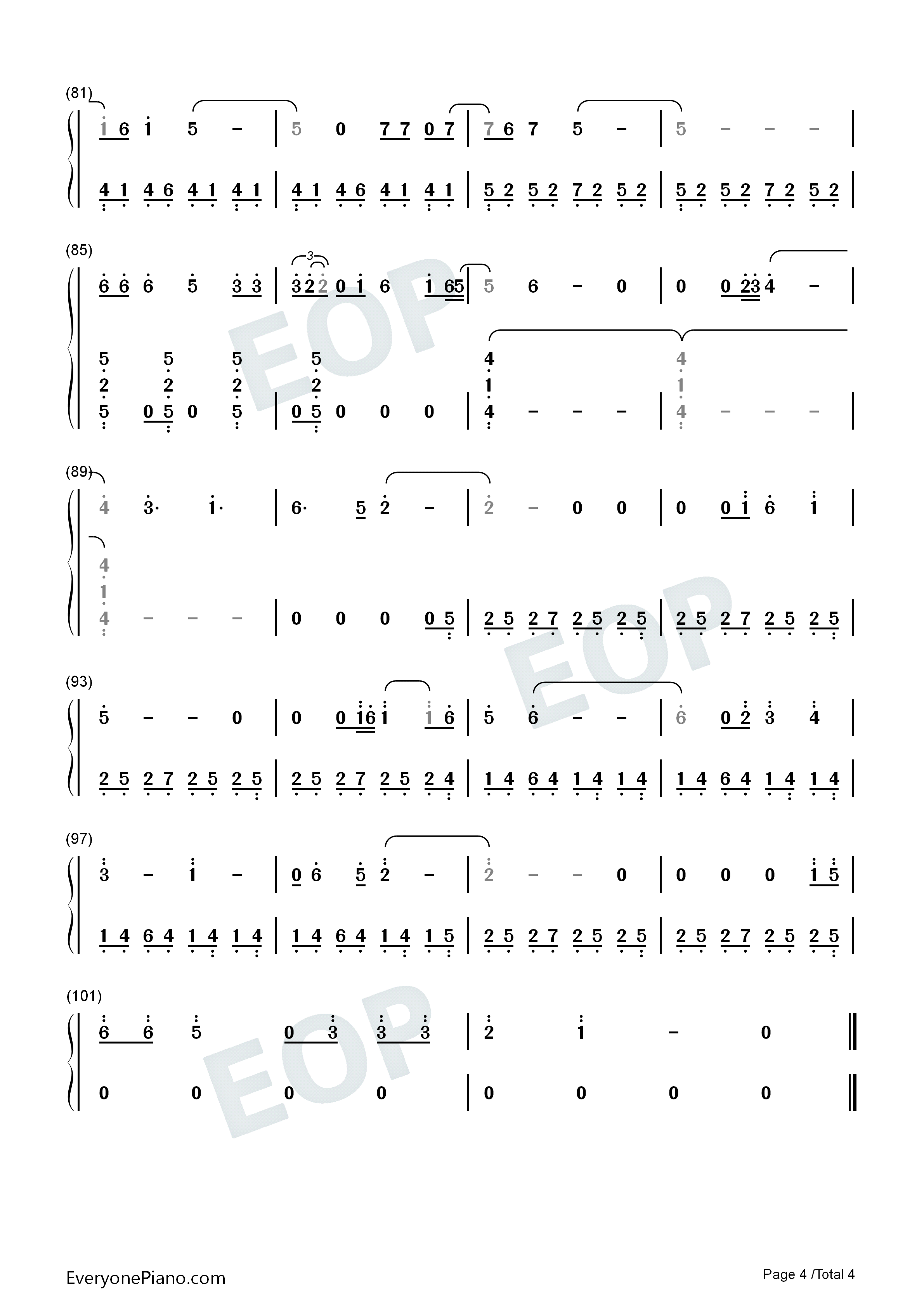 Meltdown钢琴简谱-Niall Horan演唱4