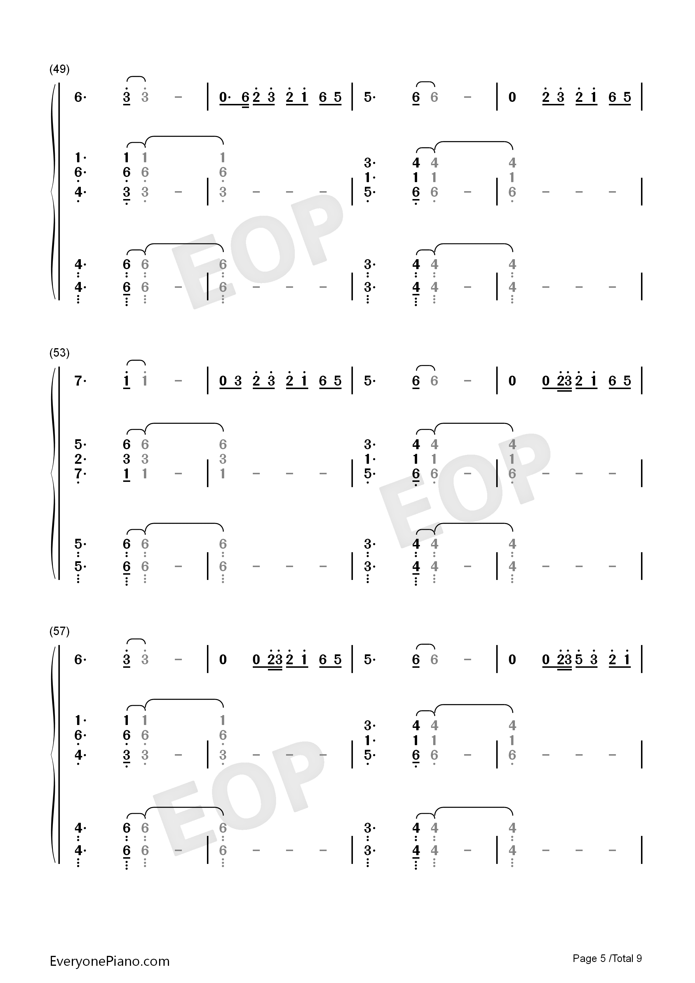 Bruises钢琴简谱-Lewis Capaldi演唱5