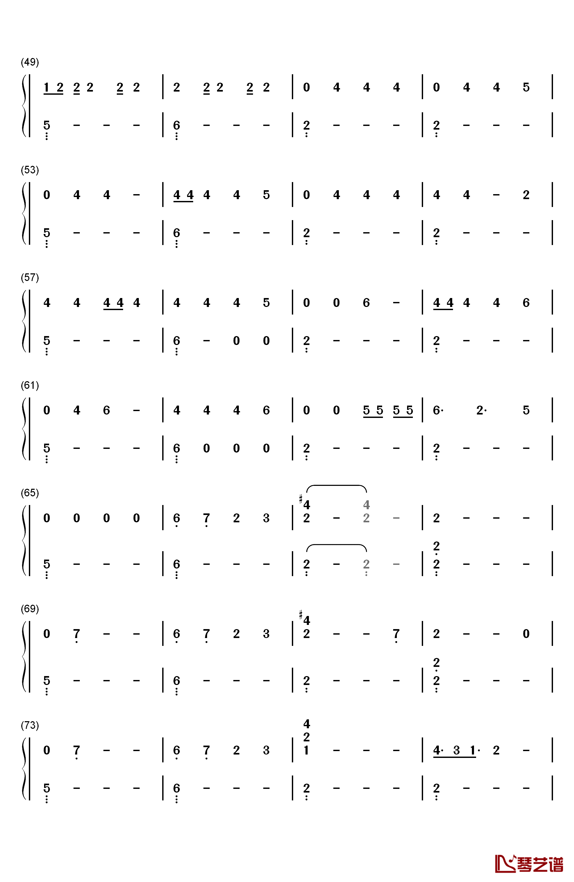 Filthy钢琴简谱-数字双手-Justin Timberlake3