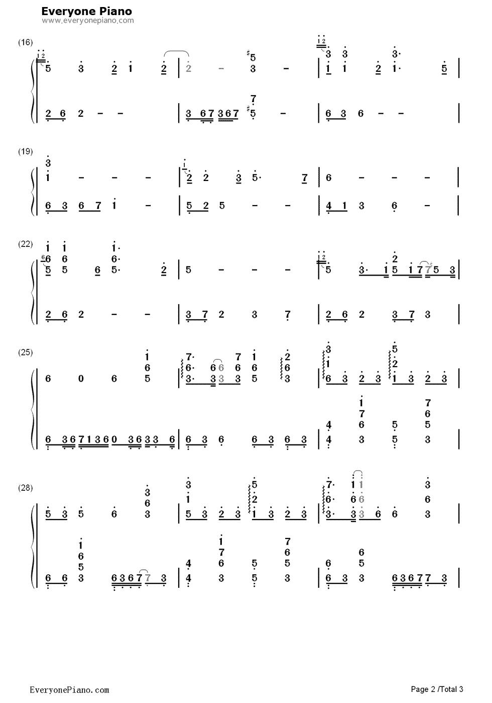 哪里的风钢琴简谱-数字双手-新还珠格格2