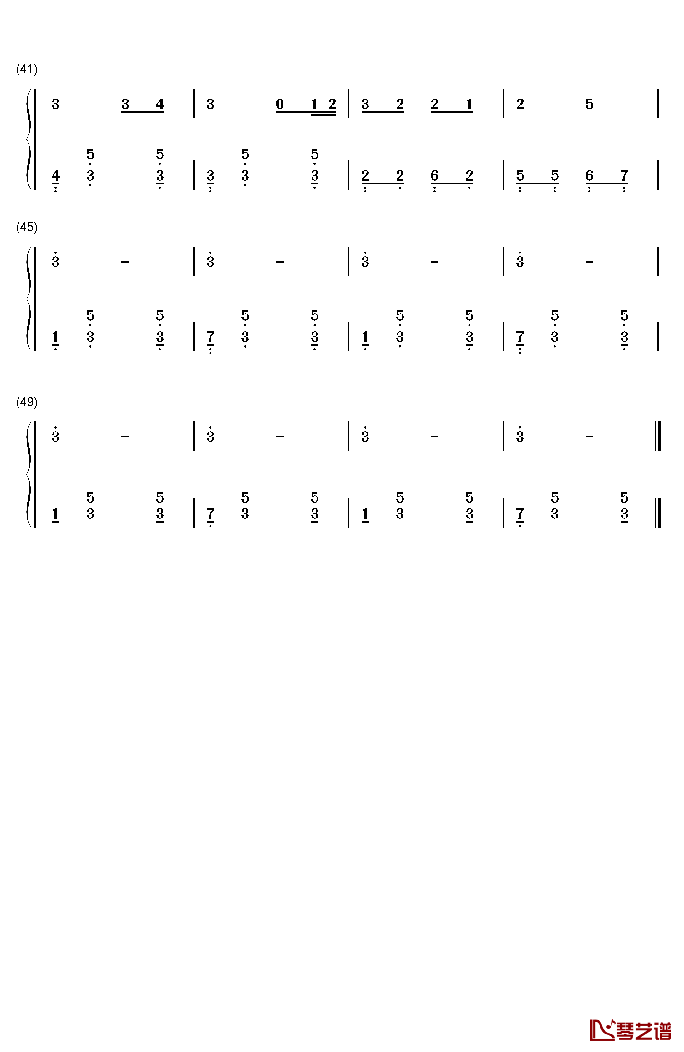 早操钢琴简谱-数字双手-周杰伦3