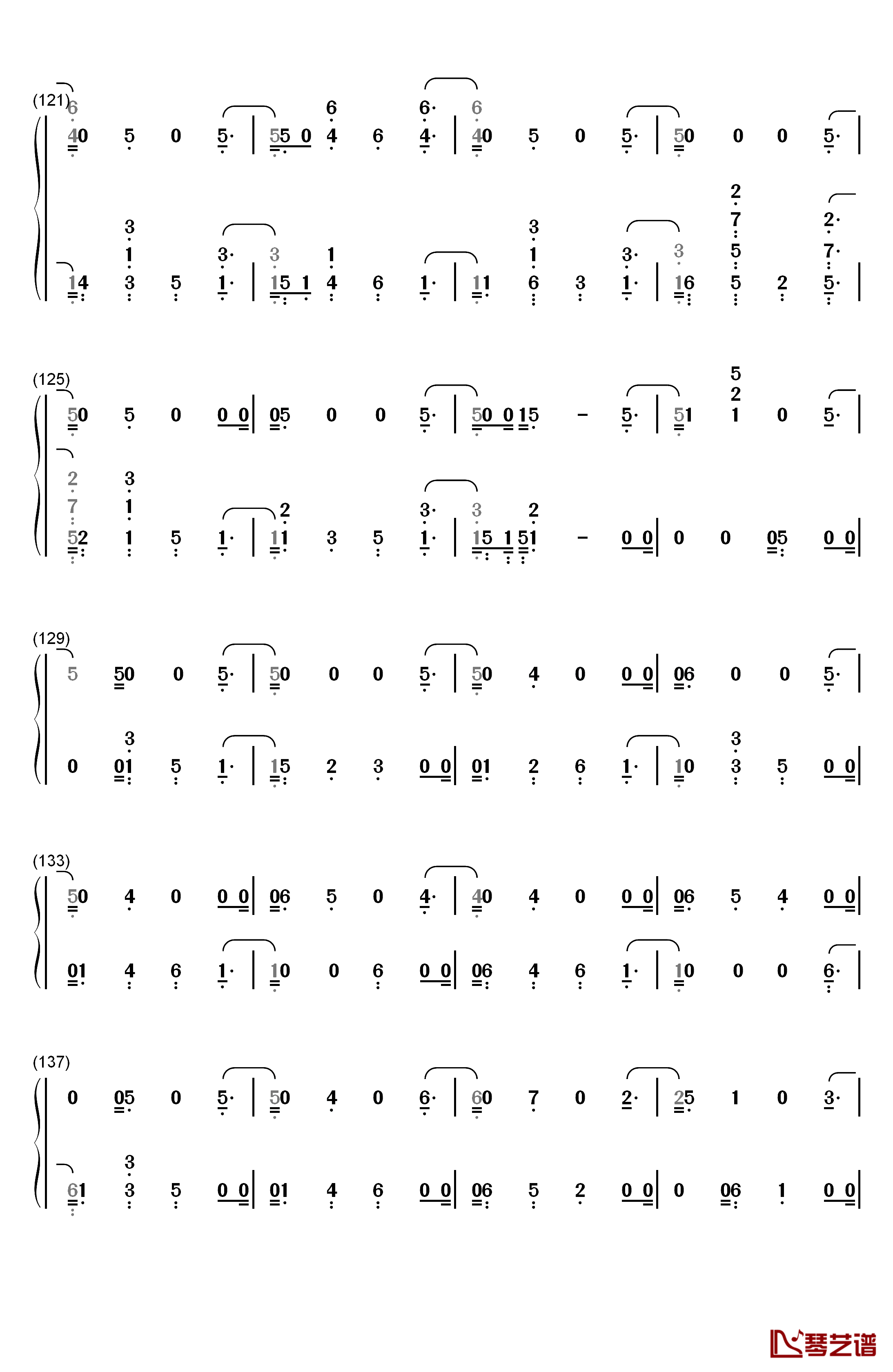 Fake Happy钢琴简谱-数字双手-Paramore6