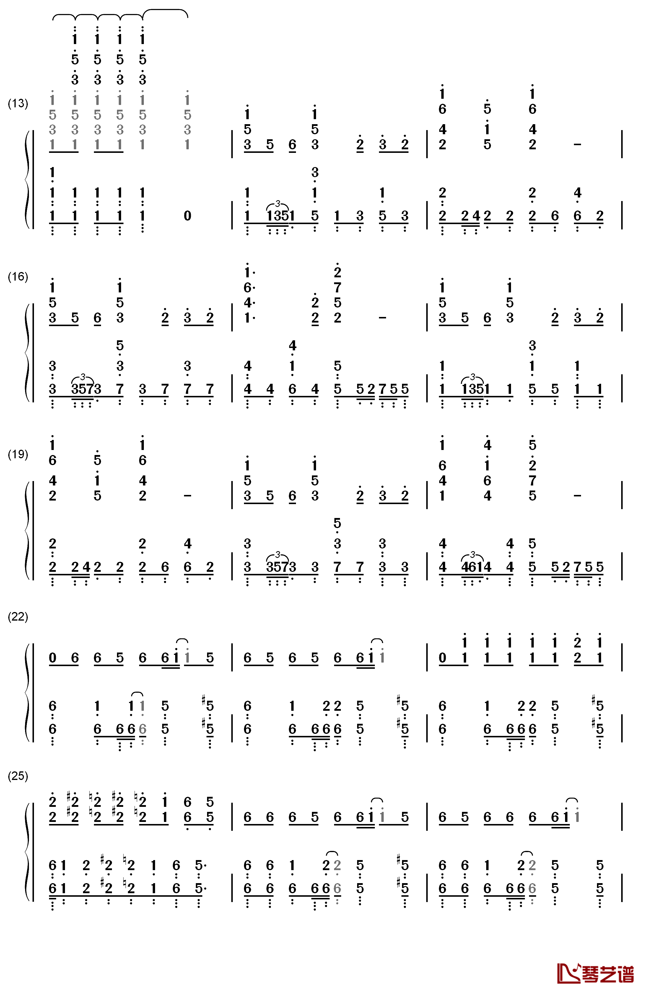 ふ・れ・ん・ど・し・た・い钢琴简谱-数字双手-学园生活部2