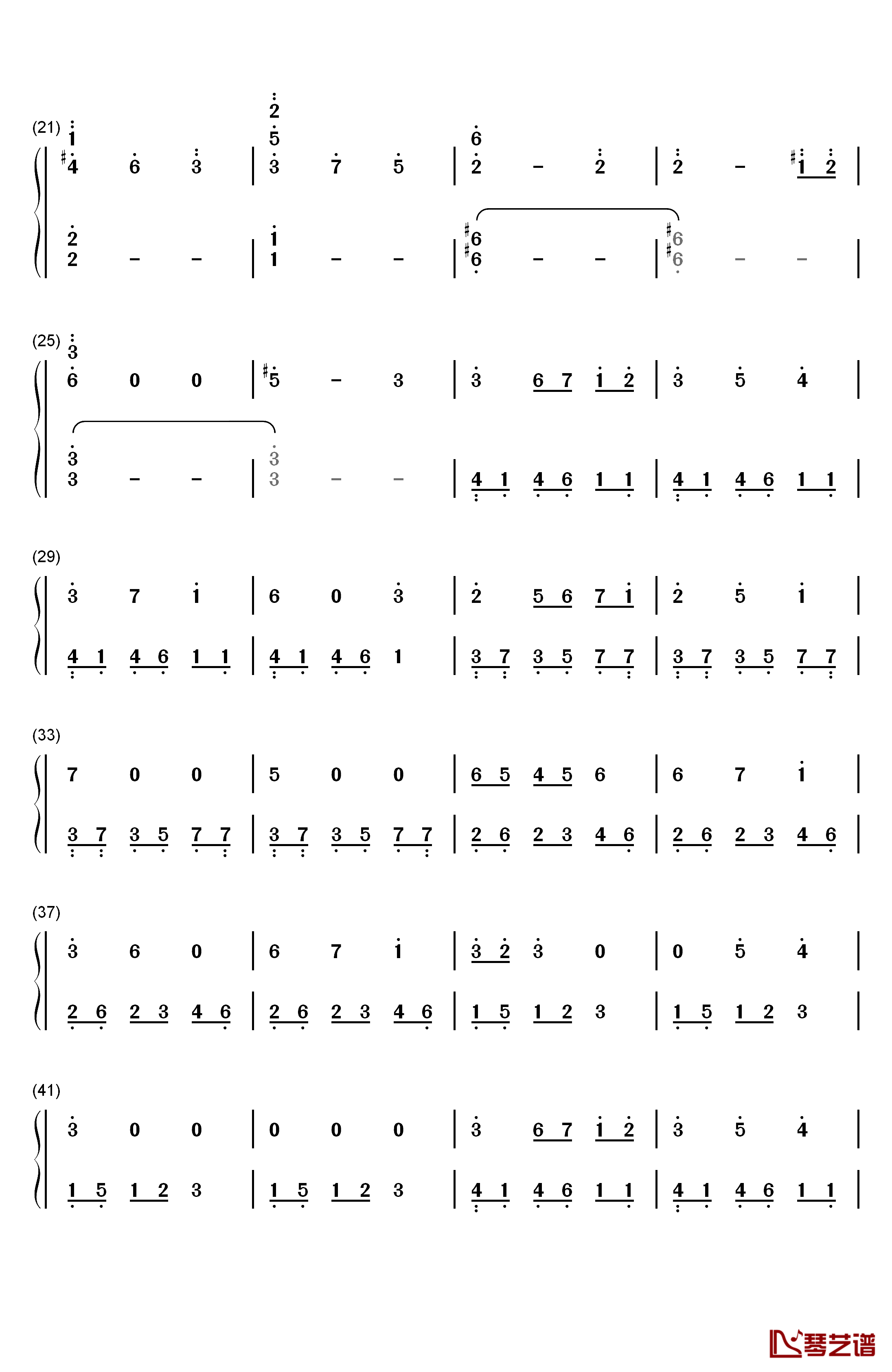 降り続く雨の街で钢琴简谱-数字双手-Manack作曲2