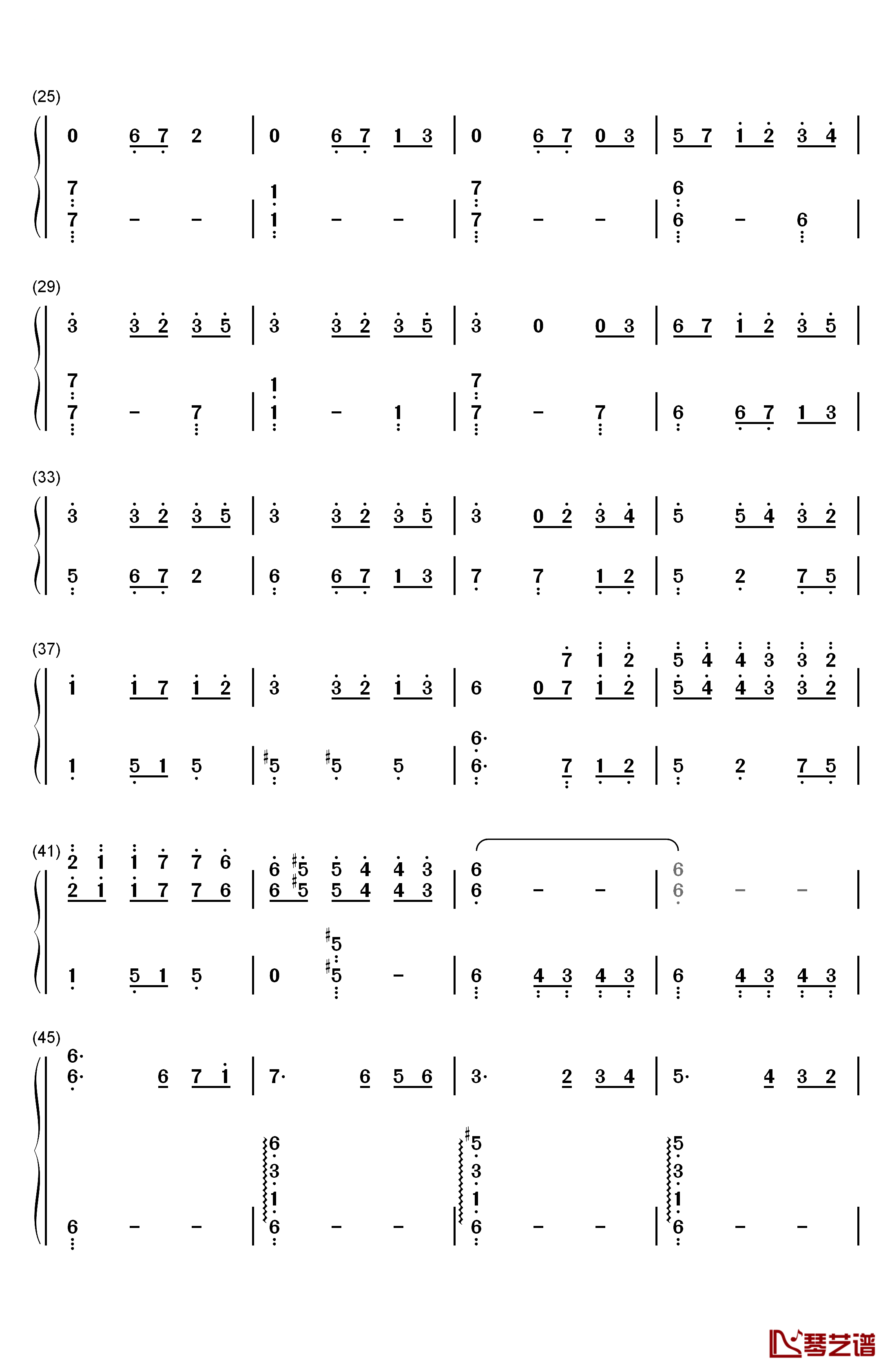 忘却的悲伤钢琴简谱-数字双手-理查德•克莱德曼2