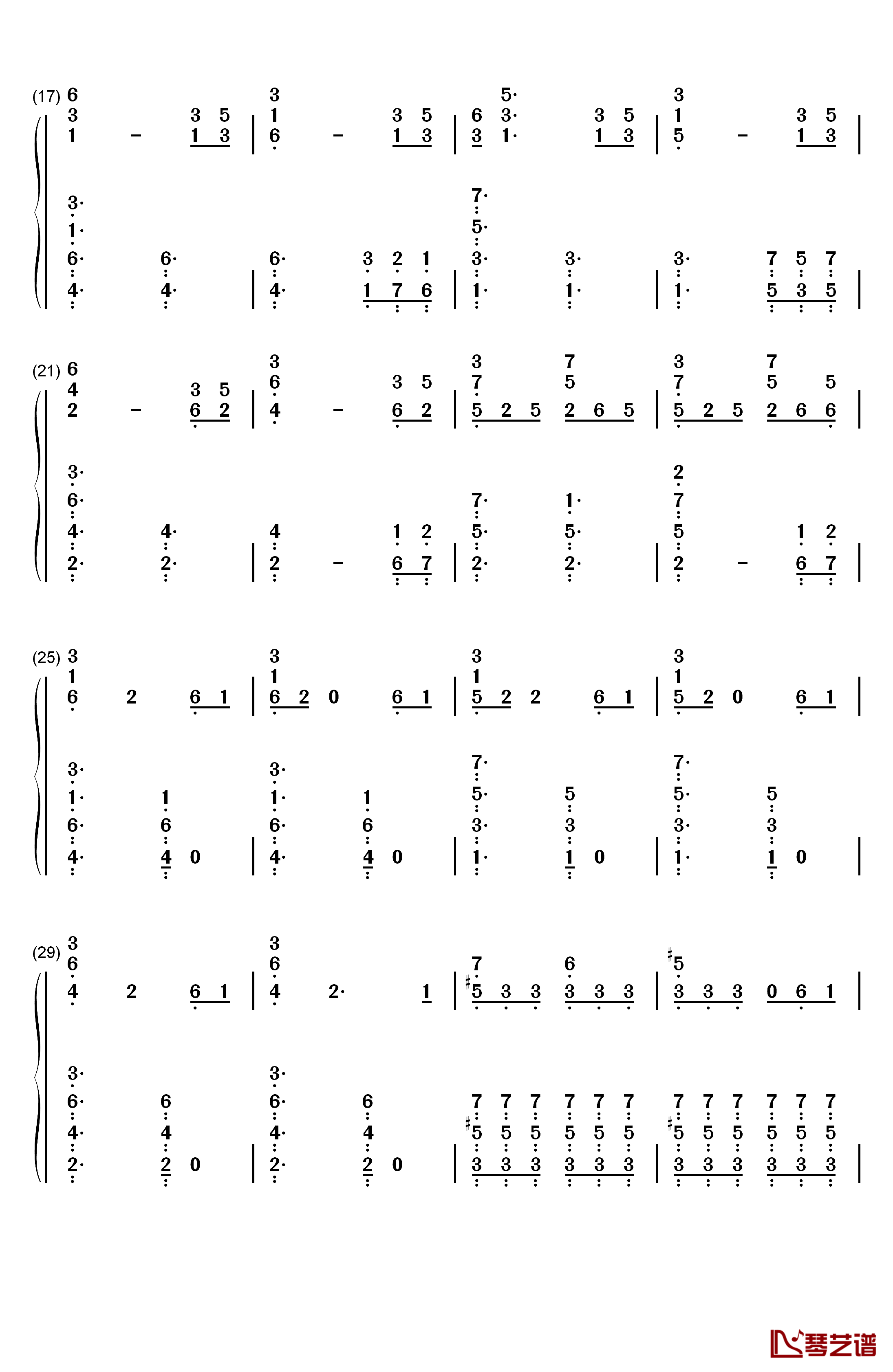 Idontwannabeyouanymore钢琴简谱-数字双手-Billie Eilish2