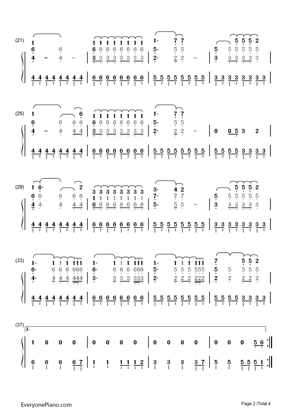 If I Had You钢琴简谱-数字双手-Adam Lambert2