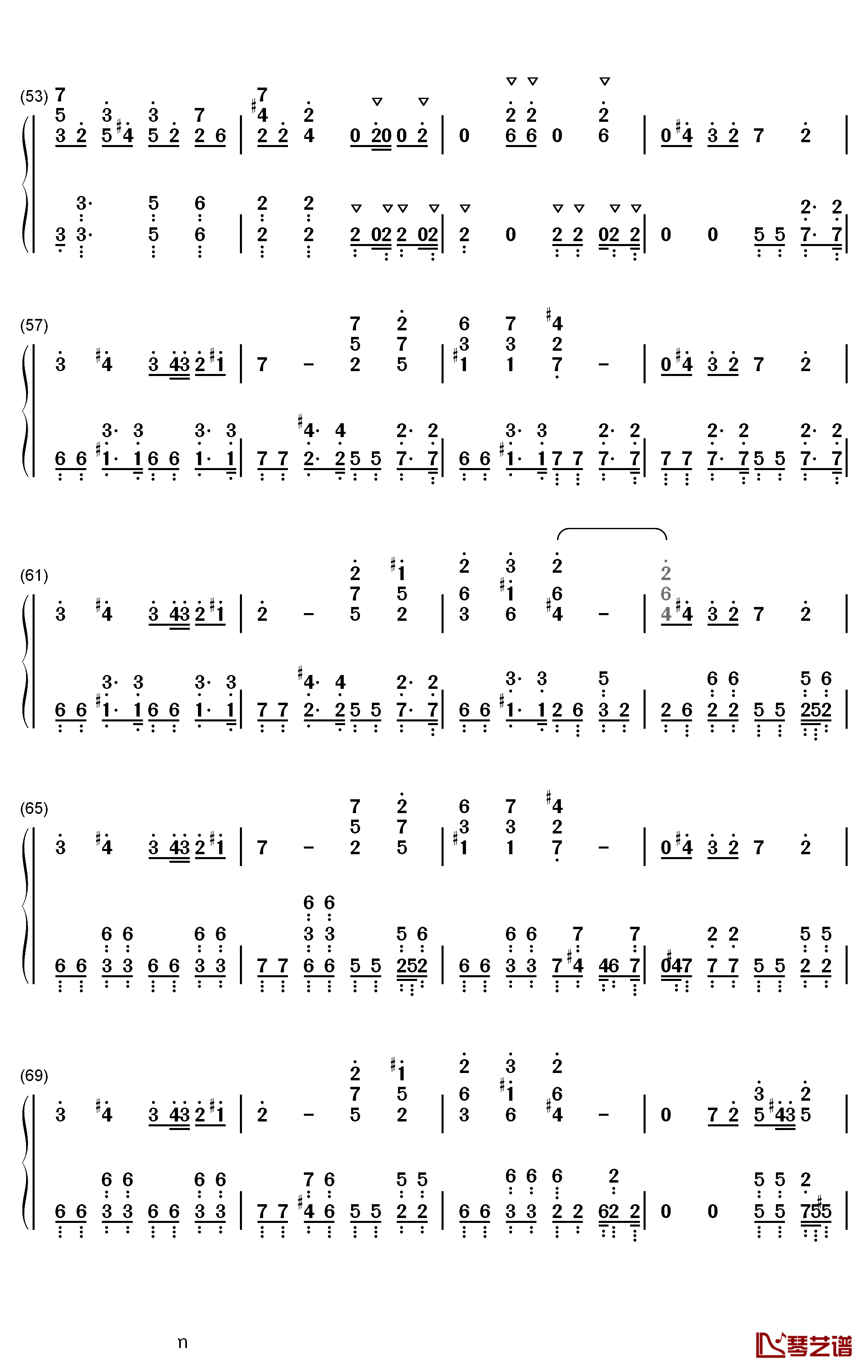 パプリカ钢琴简谱-数字双手-Foorin4