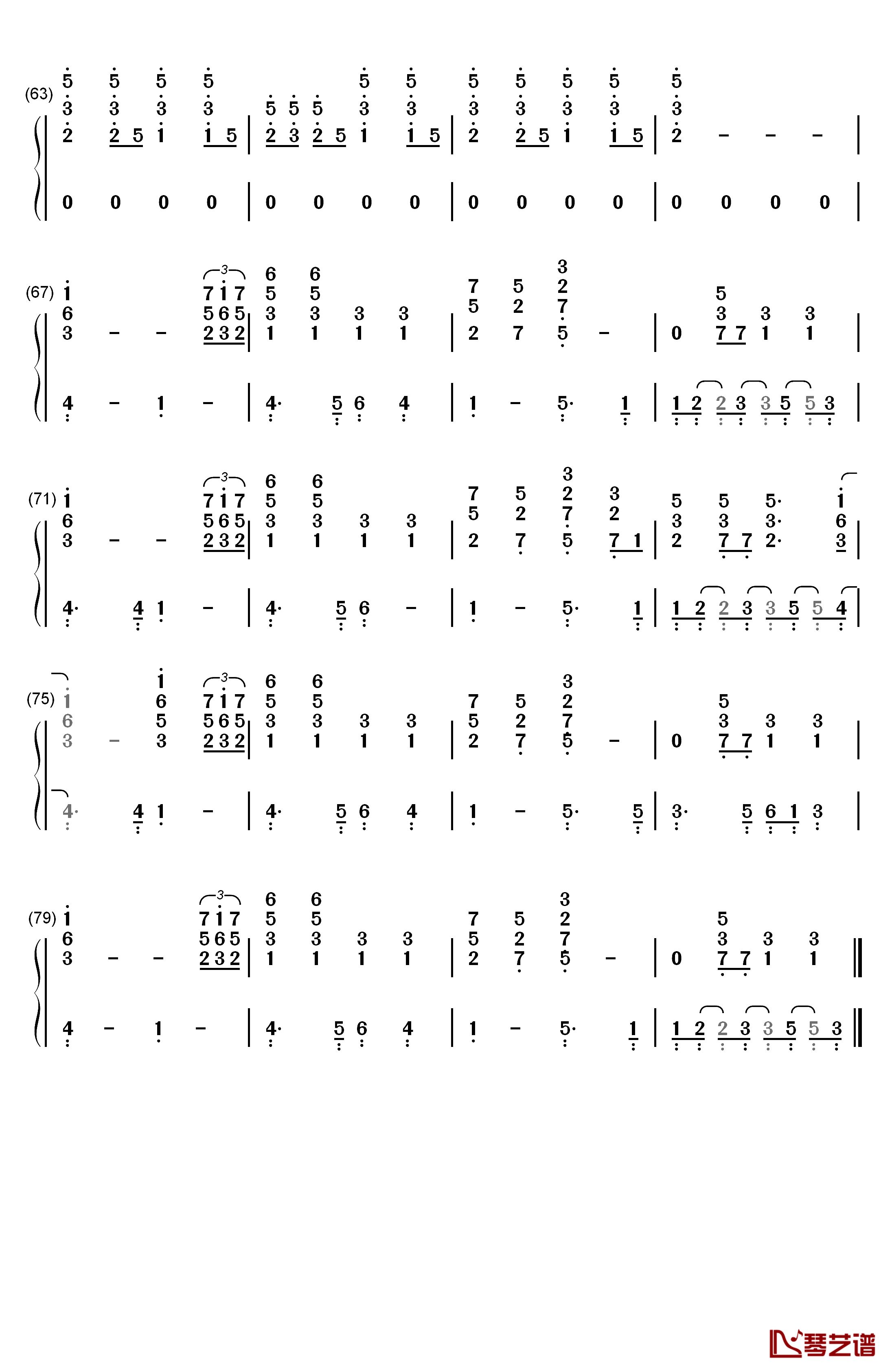 Close to You钢琴伴奏版钢琴简谱-数字双手-卡朋特  The Carpenters4