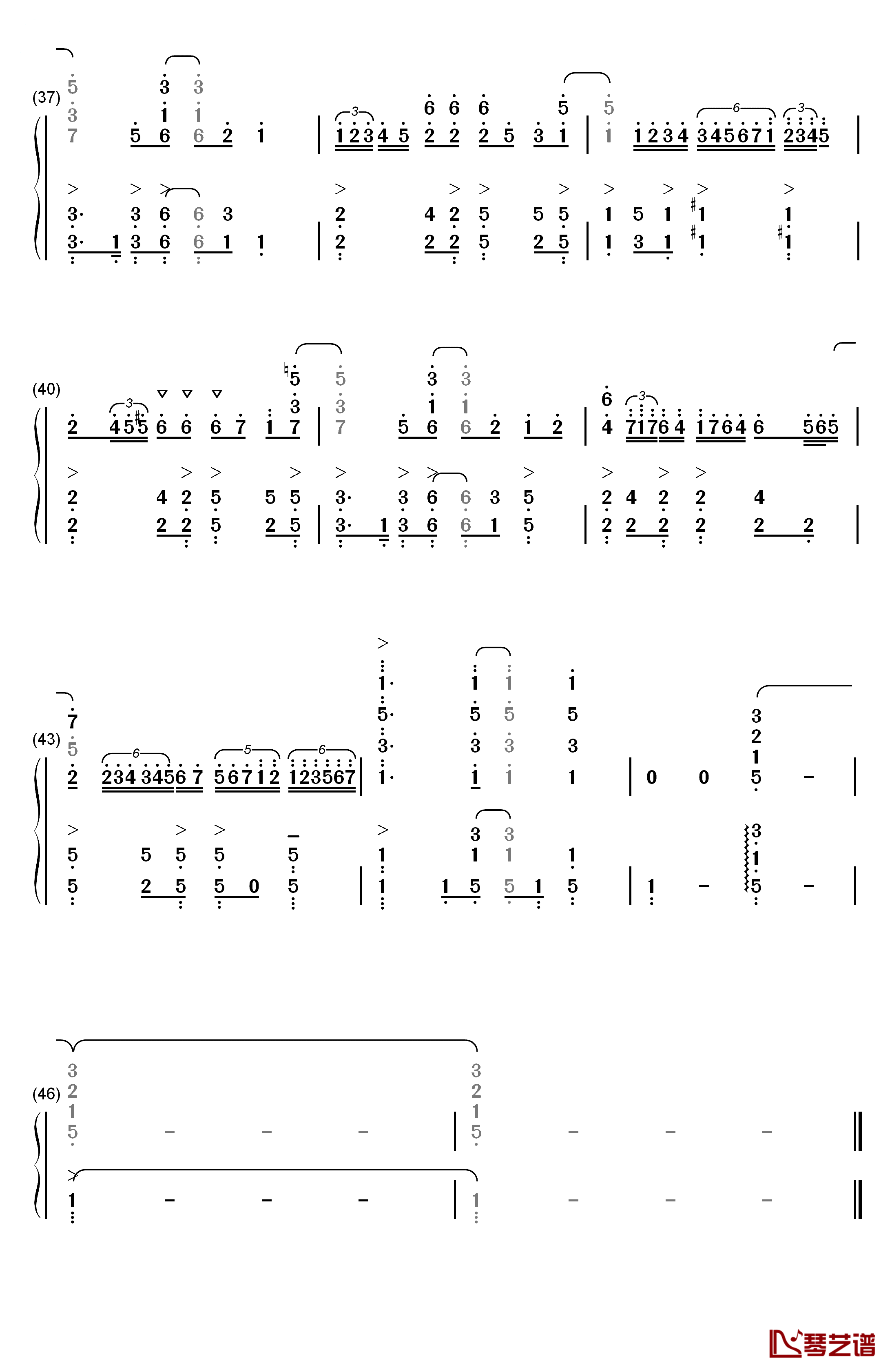 Dear Teardrop钢琴简谱-数字双手-Mia REGINA4