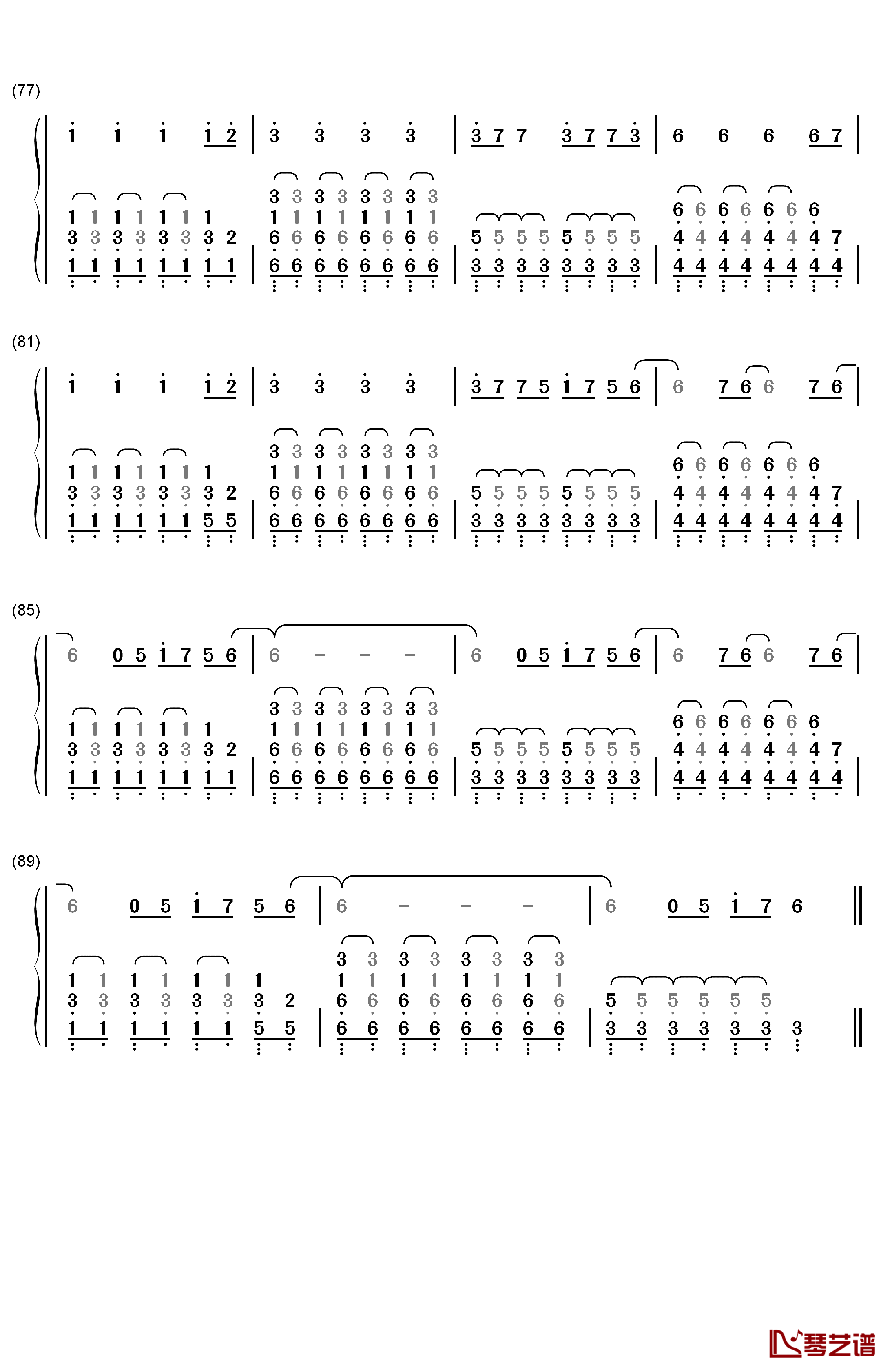 Beautiful Now钢琴简谱-数字双手-Zedd5