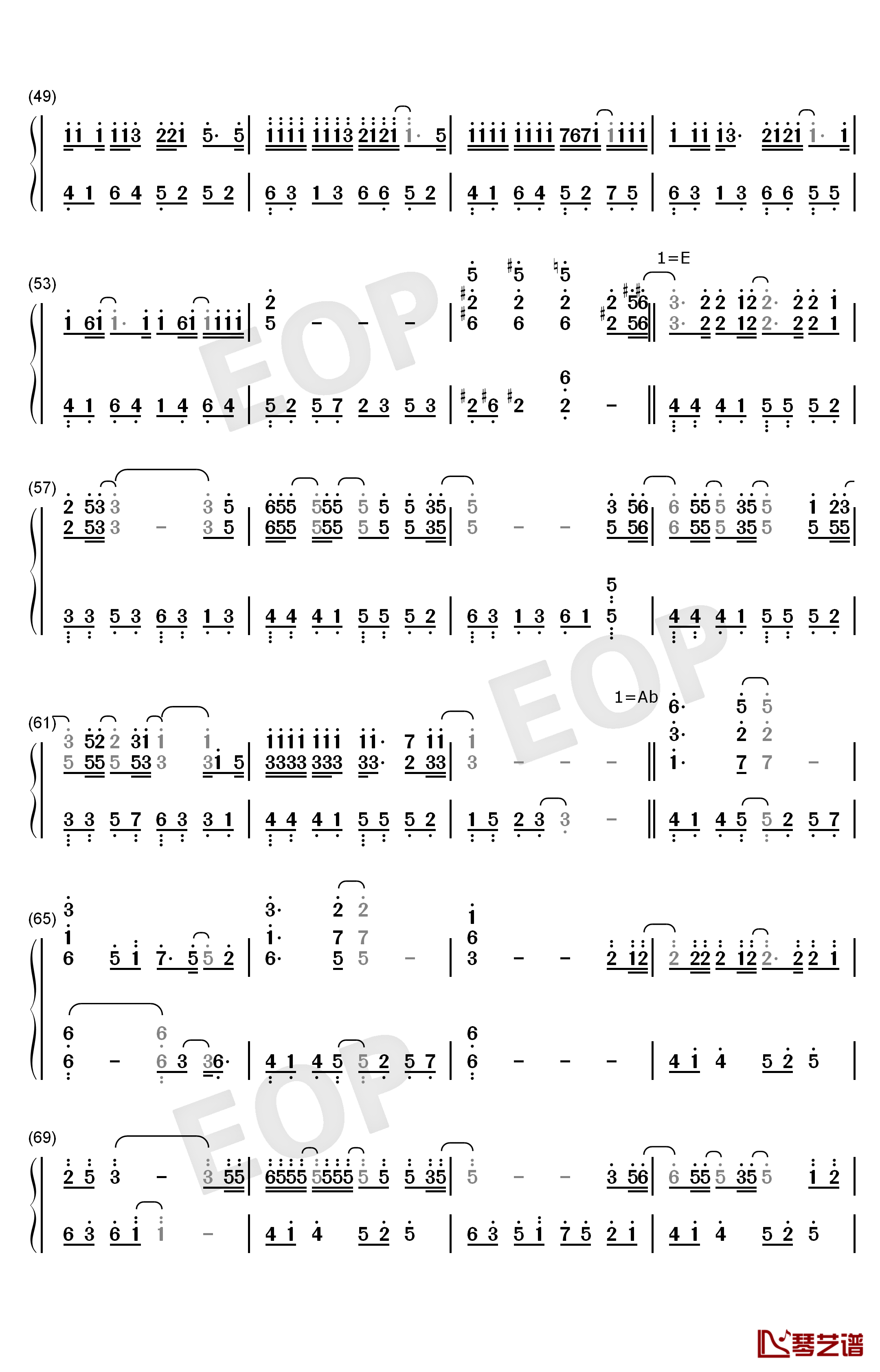 僕が死のうと思ったのは钢琴简谱-数字双手-中岛美嘉3