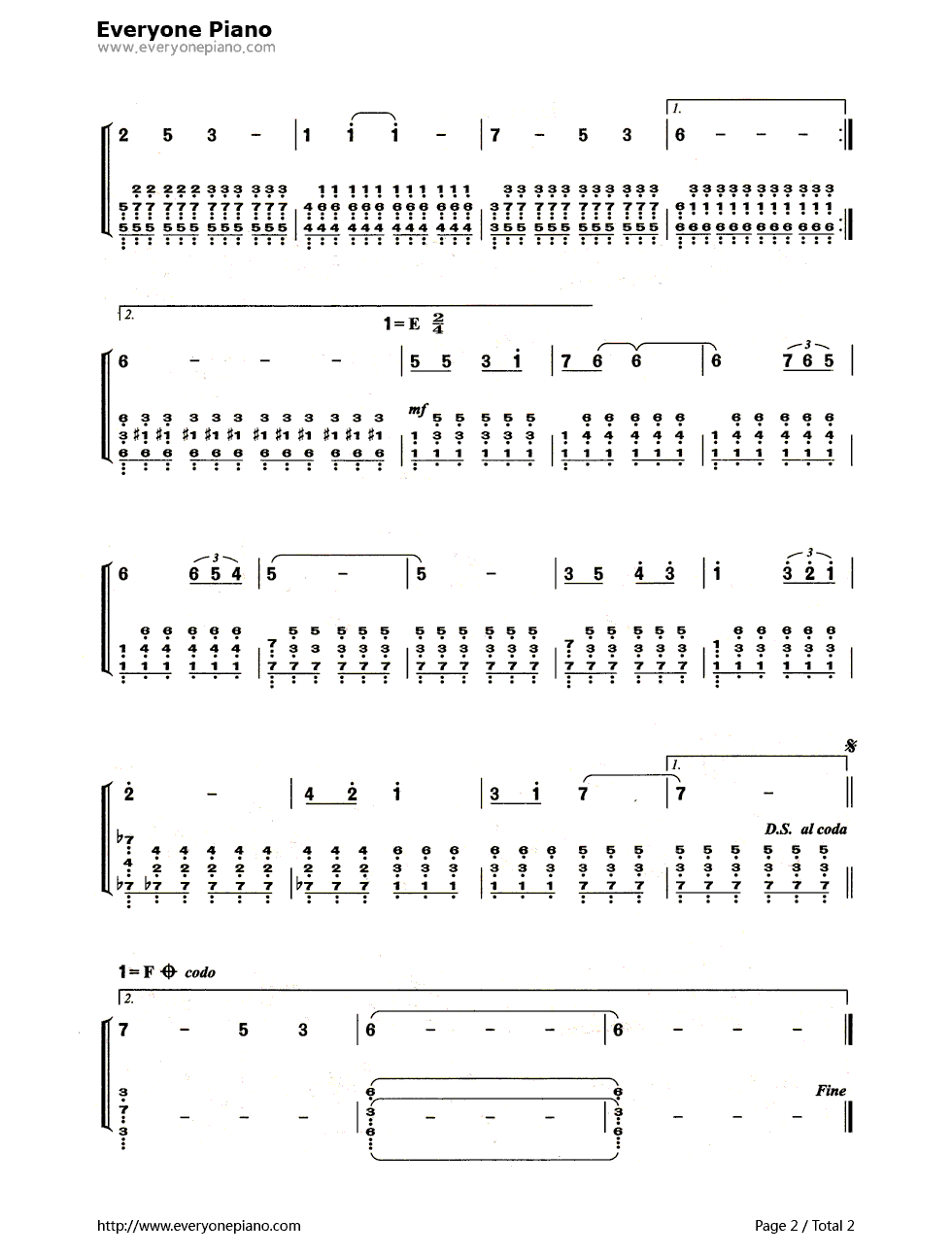 1970版《简爱》主题曲(Jane Eyre)钢琴简谱-数字双手-约翰·威廉姆斯(John Williams)2