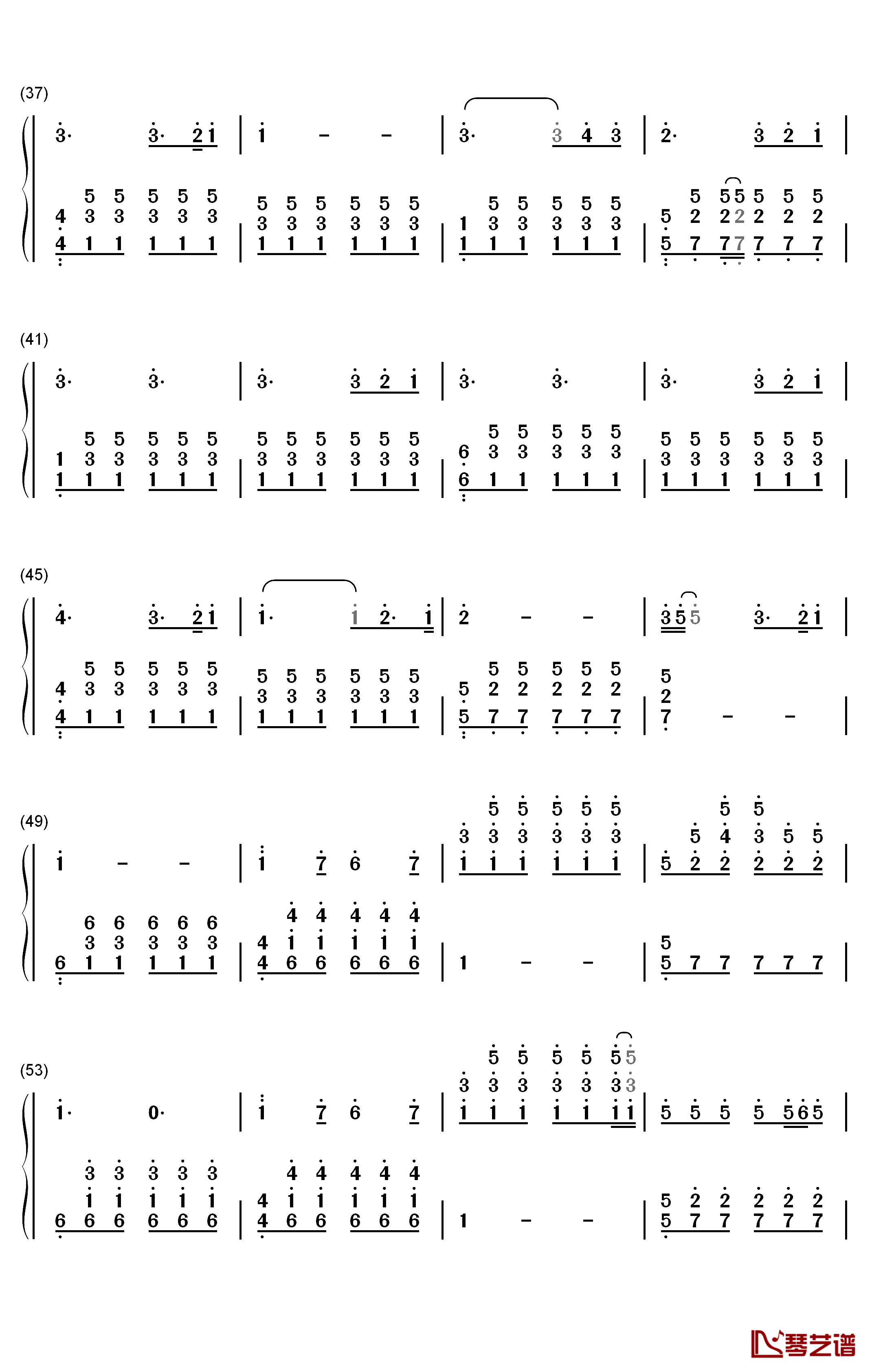 Perfect钢琴简谱-数字双手-Ed Sheeran3