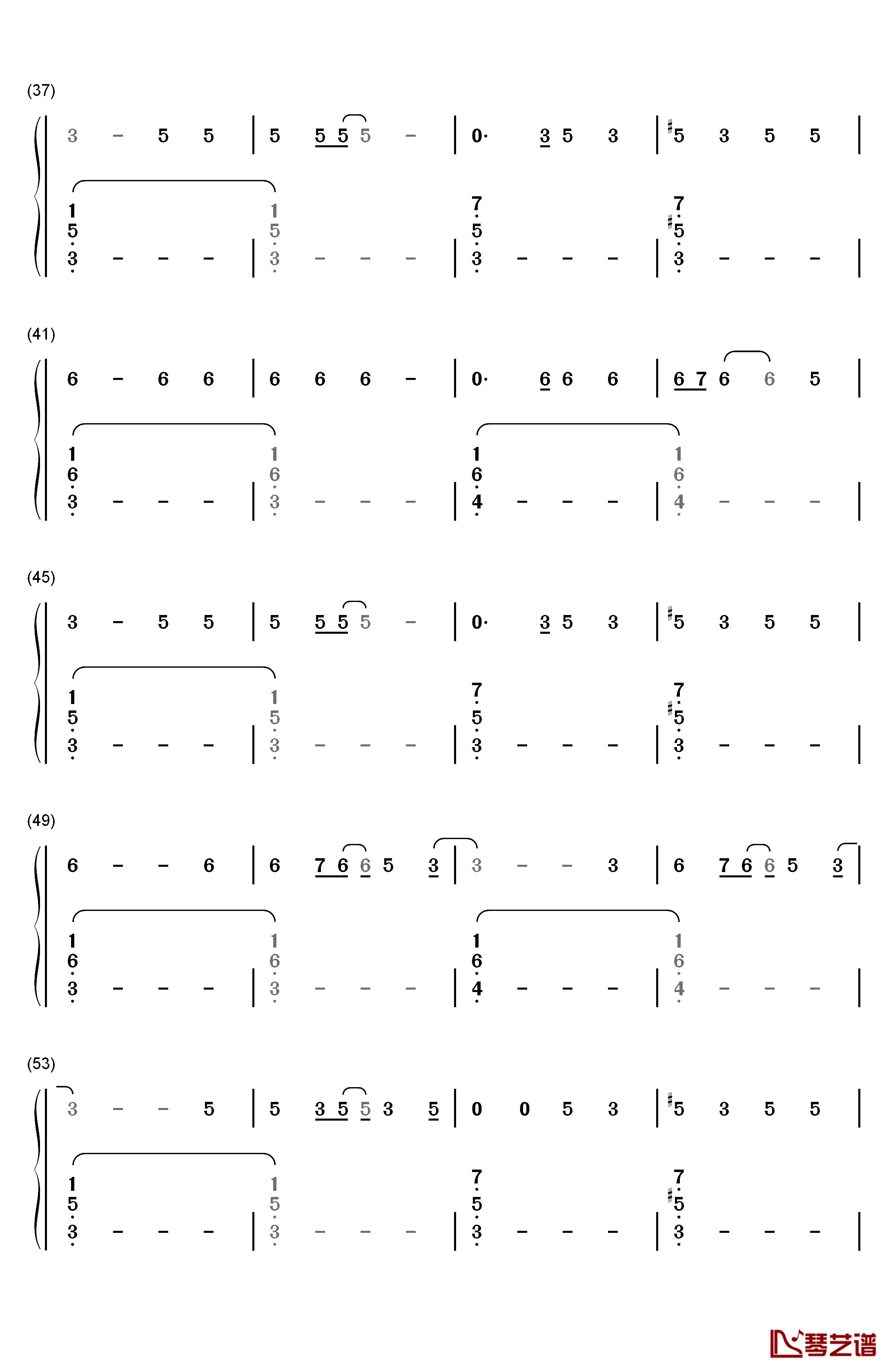 Unstoppable钢琴简谱-数字双手-Sia3