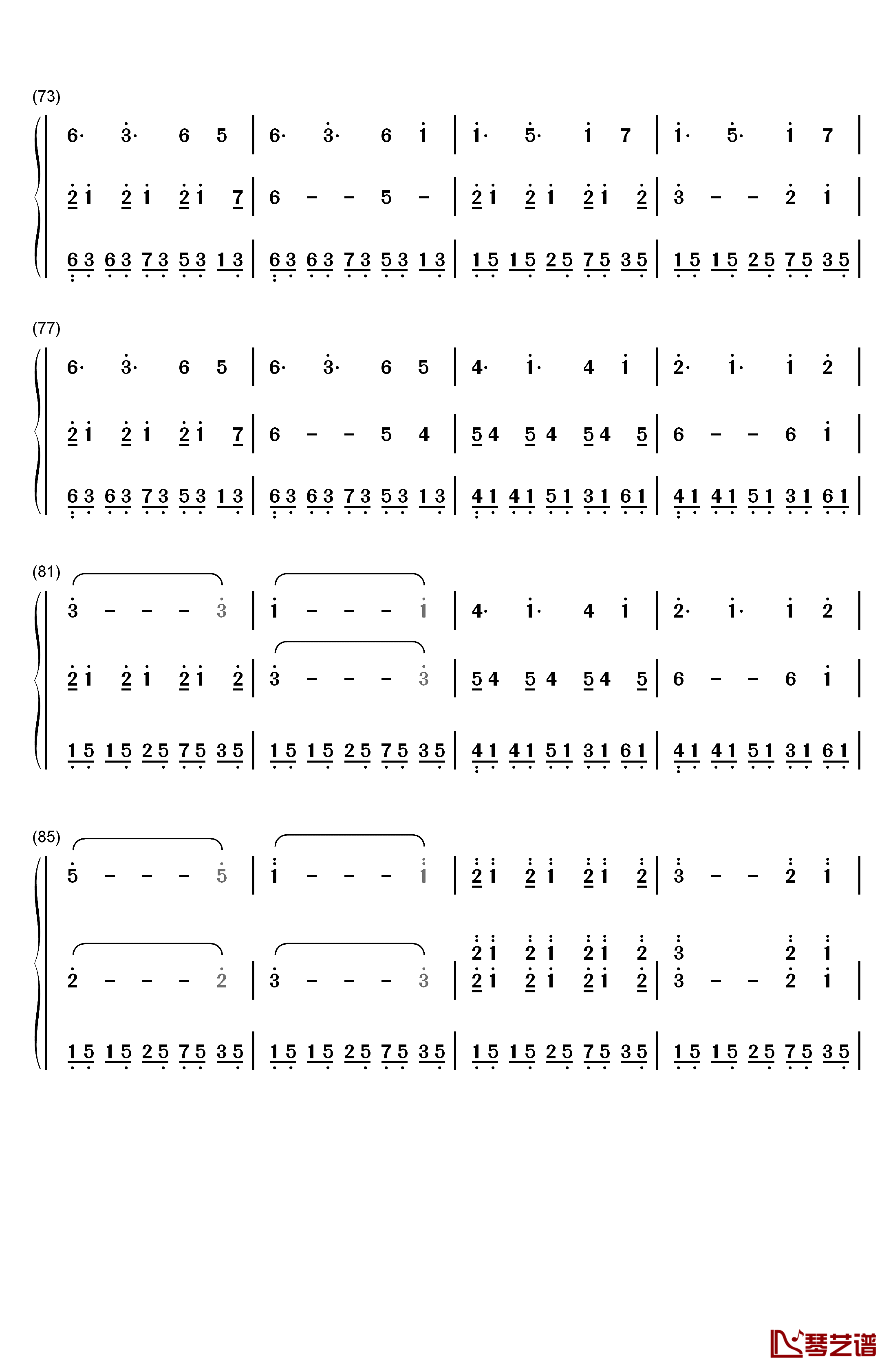 Wind钢琴简谱-数字双手-Brian Crain5