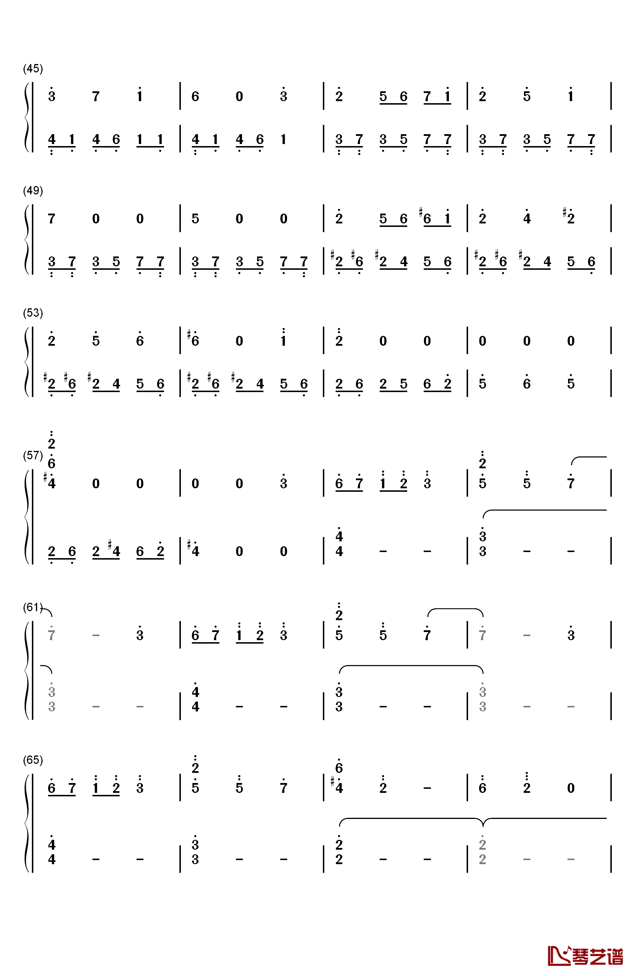 降り続く雨の街で钢琴简谱-数字双手-Manack作曲3