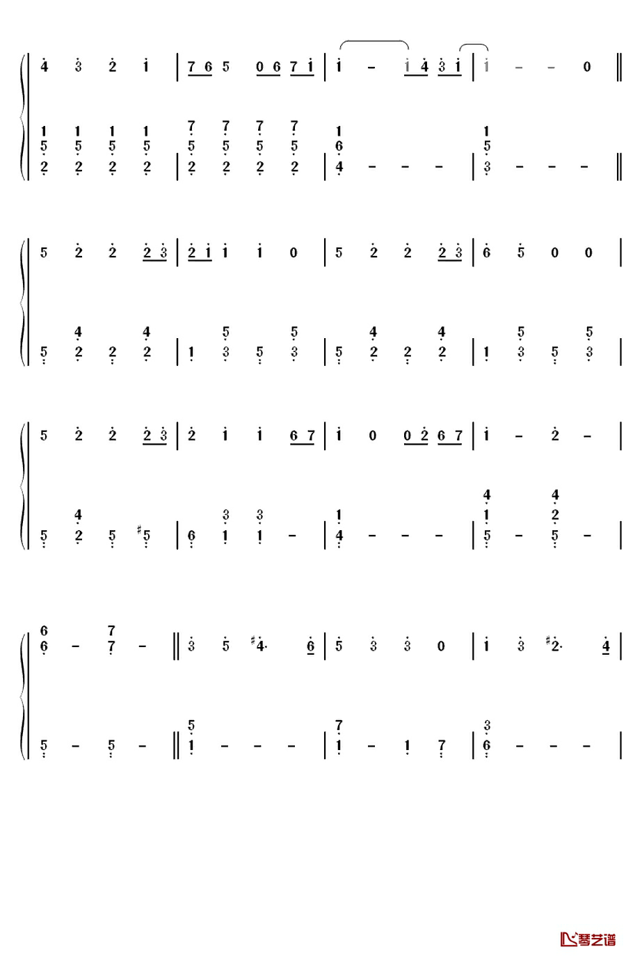 声をきかせて 钢琴简谱-数字双手-MAHO堂2