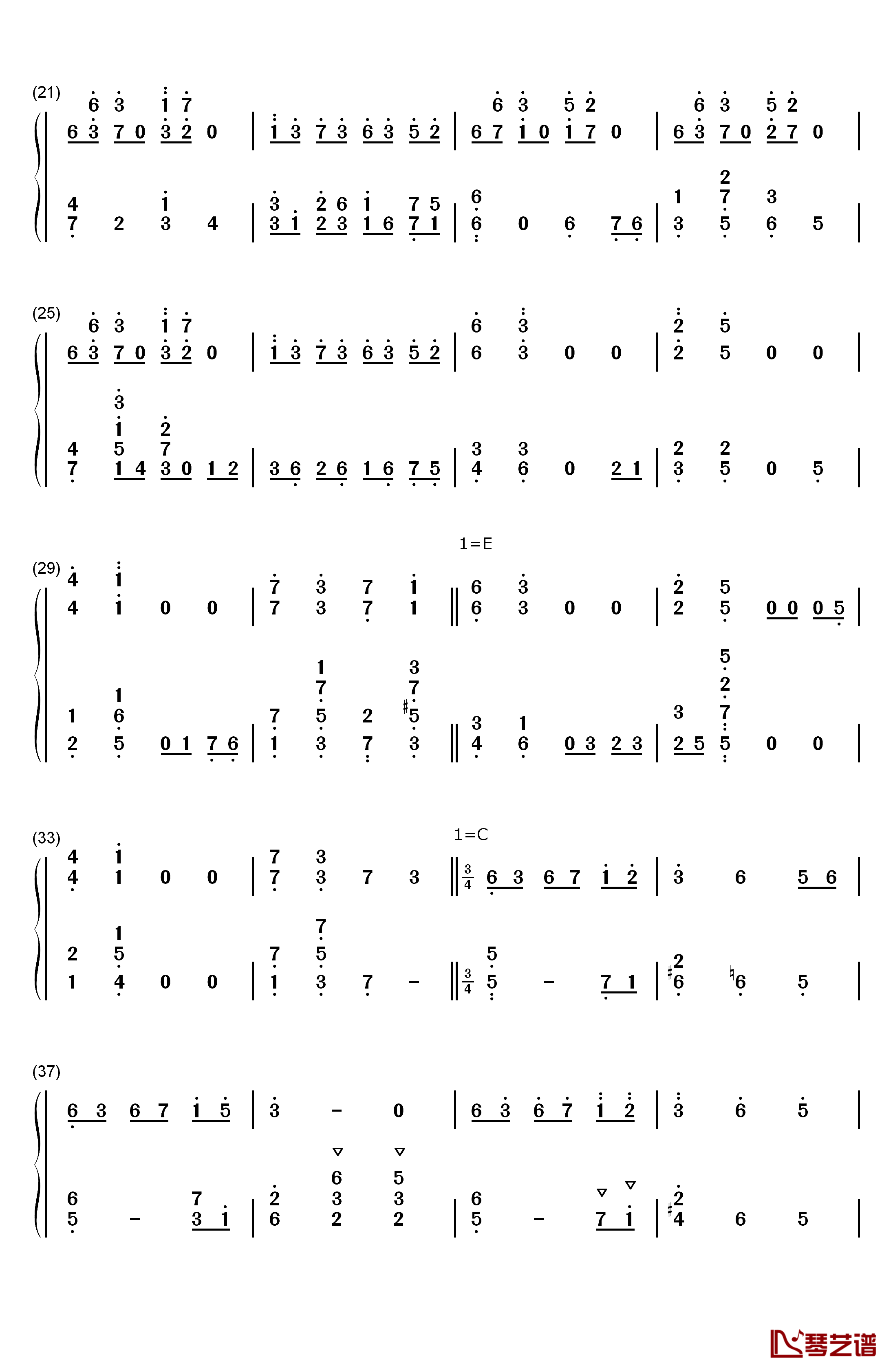 Utopiosphere钢琴简谱-数字双手-Mili2