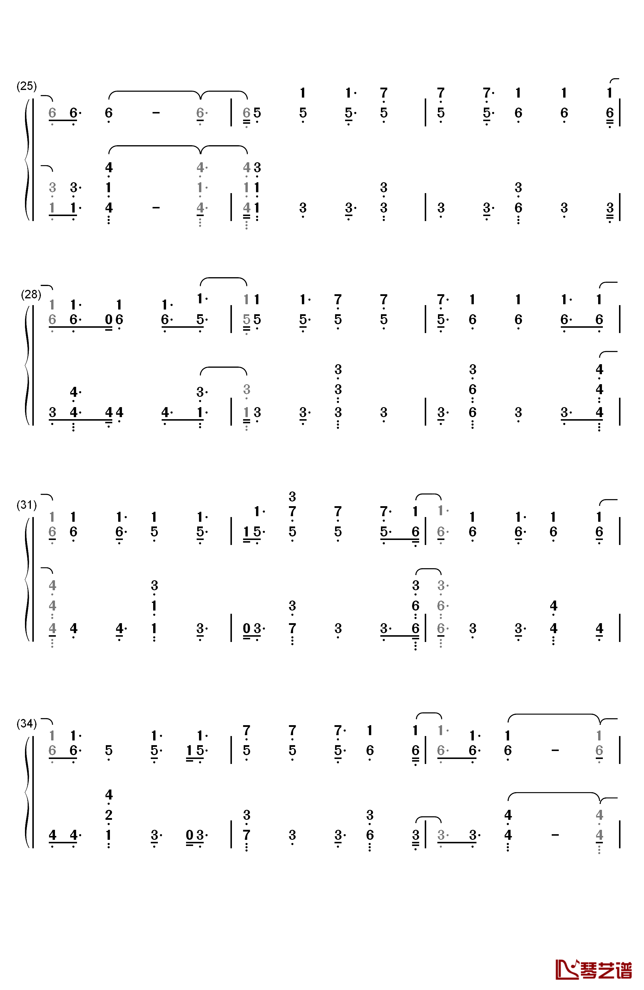 Naked钢琴简谱-数字双手-James Arthur3