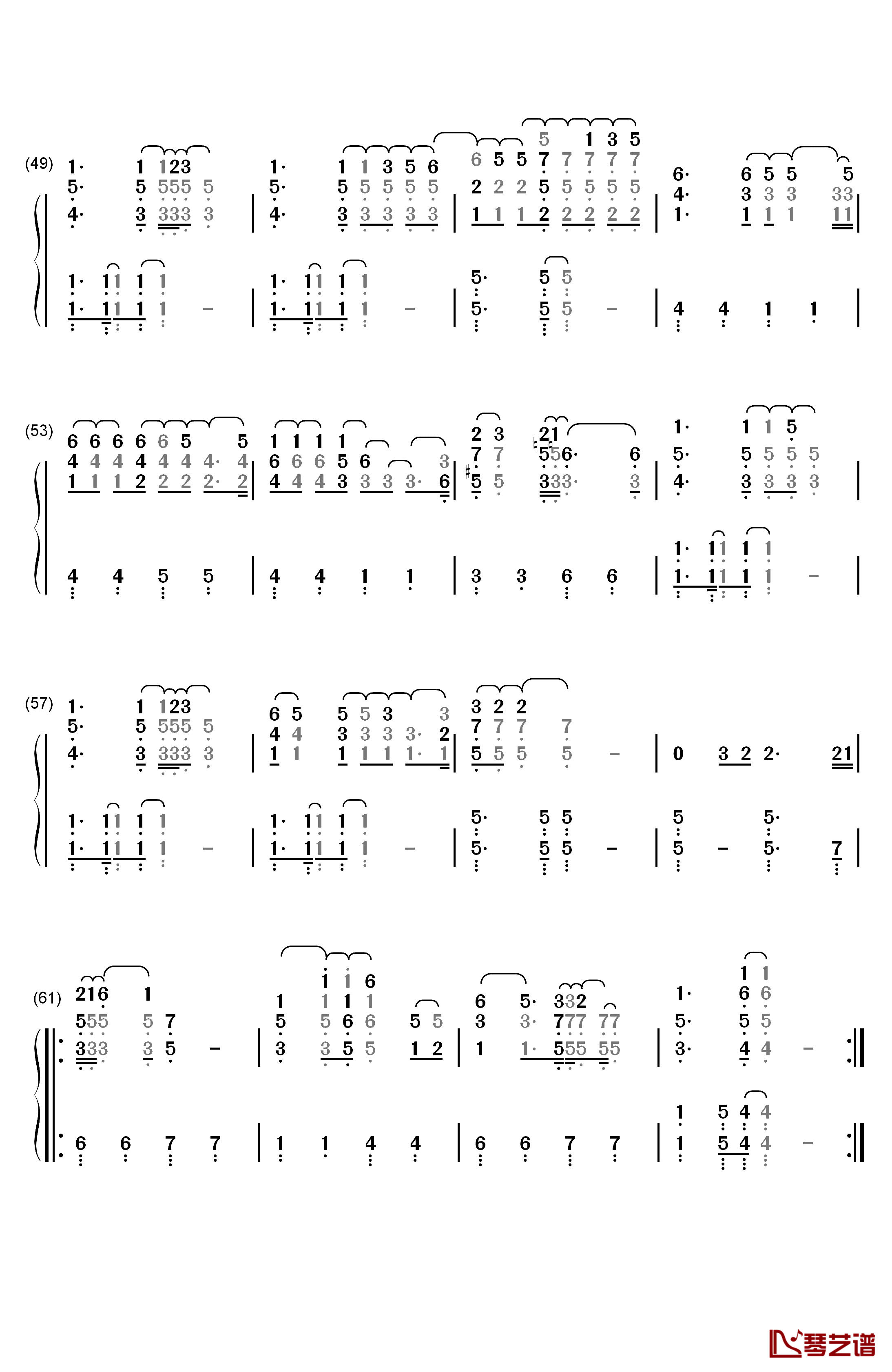 True Colors钢琴简谱-数字双手-Cyndi Lauper4