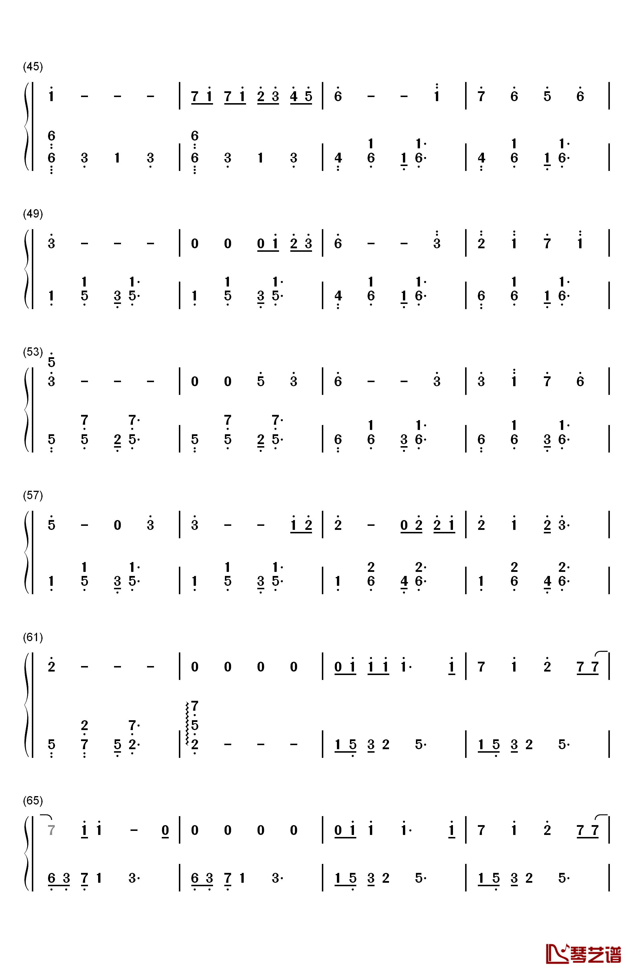 我们都是好孩子钢琴简谱-数字双手-王筝3