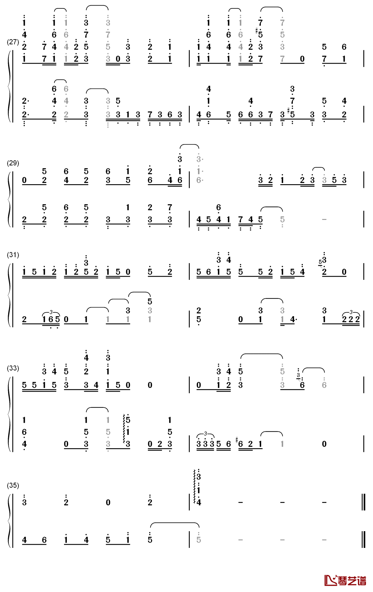 Muse钢琴简谱-数字双手-高桥李依4