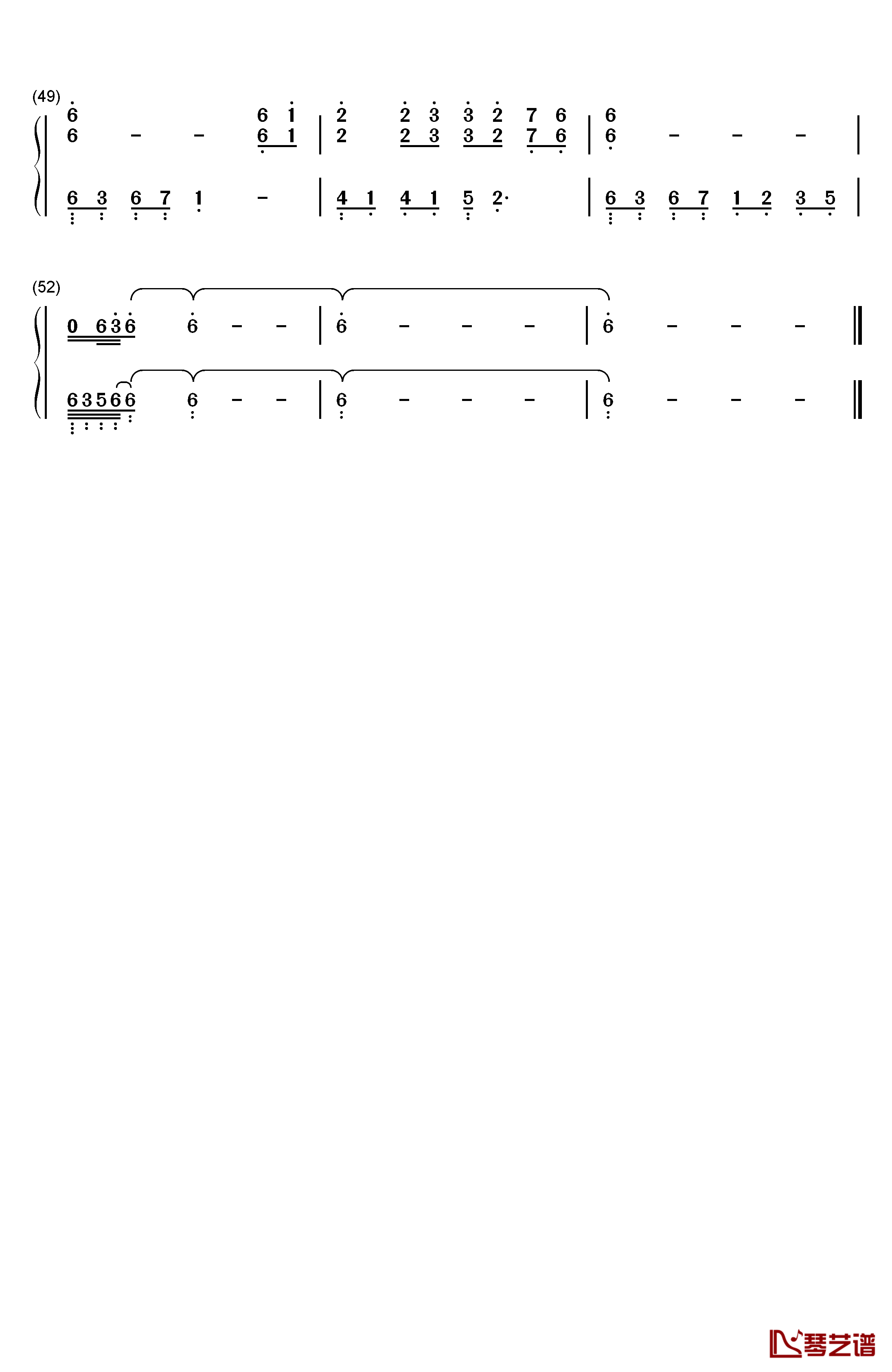 优美的小调钢琴简谱-数字双手-张宇桦3