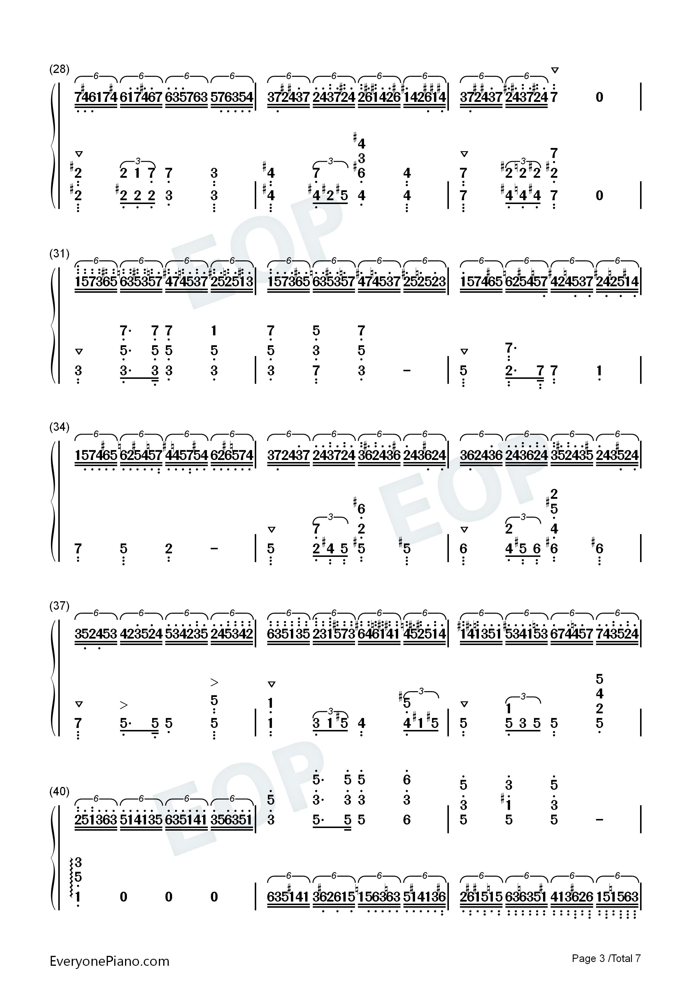 肖邦练习曲第23首钢琴简谱-肖邦演唱3