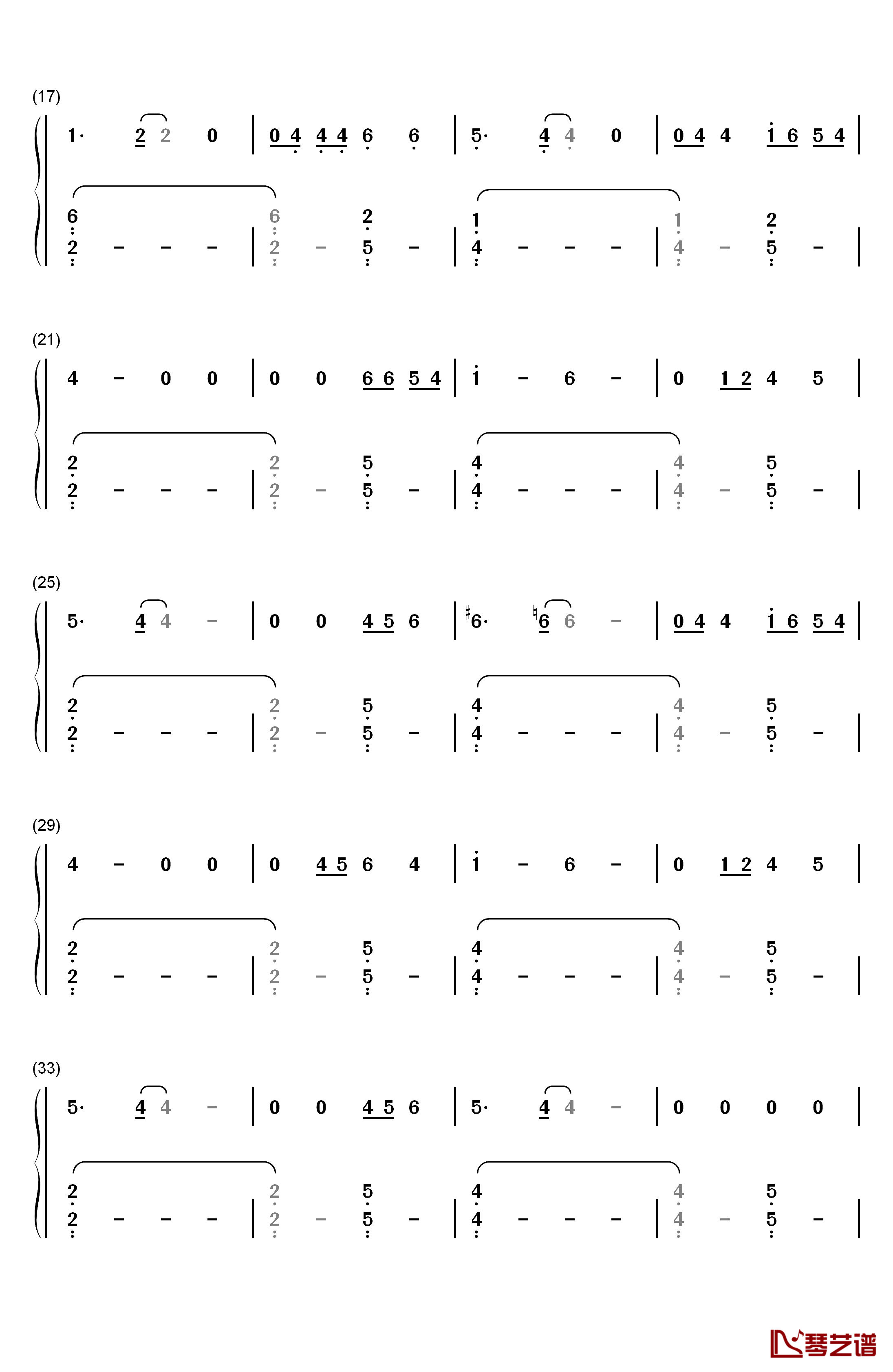 Torches钢琴简谱-数字双手-张杰2