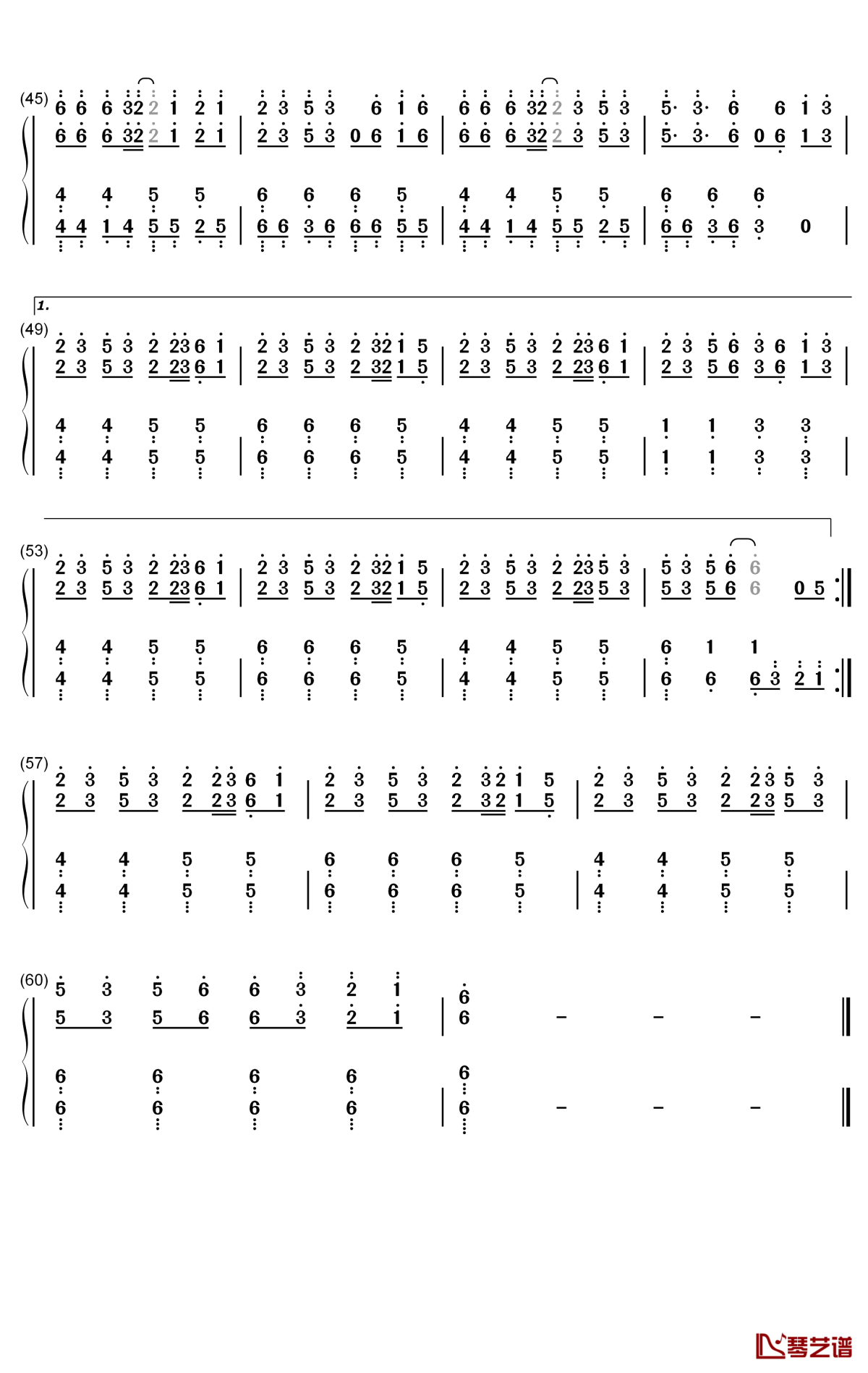 彩虹节拍钢琴简谱-数字双手-李懋扬3