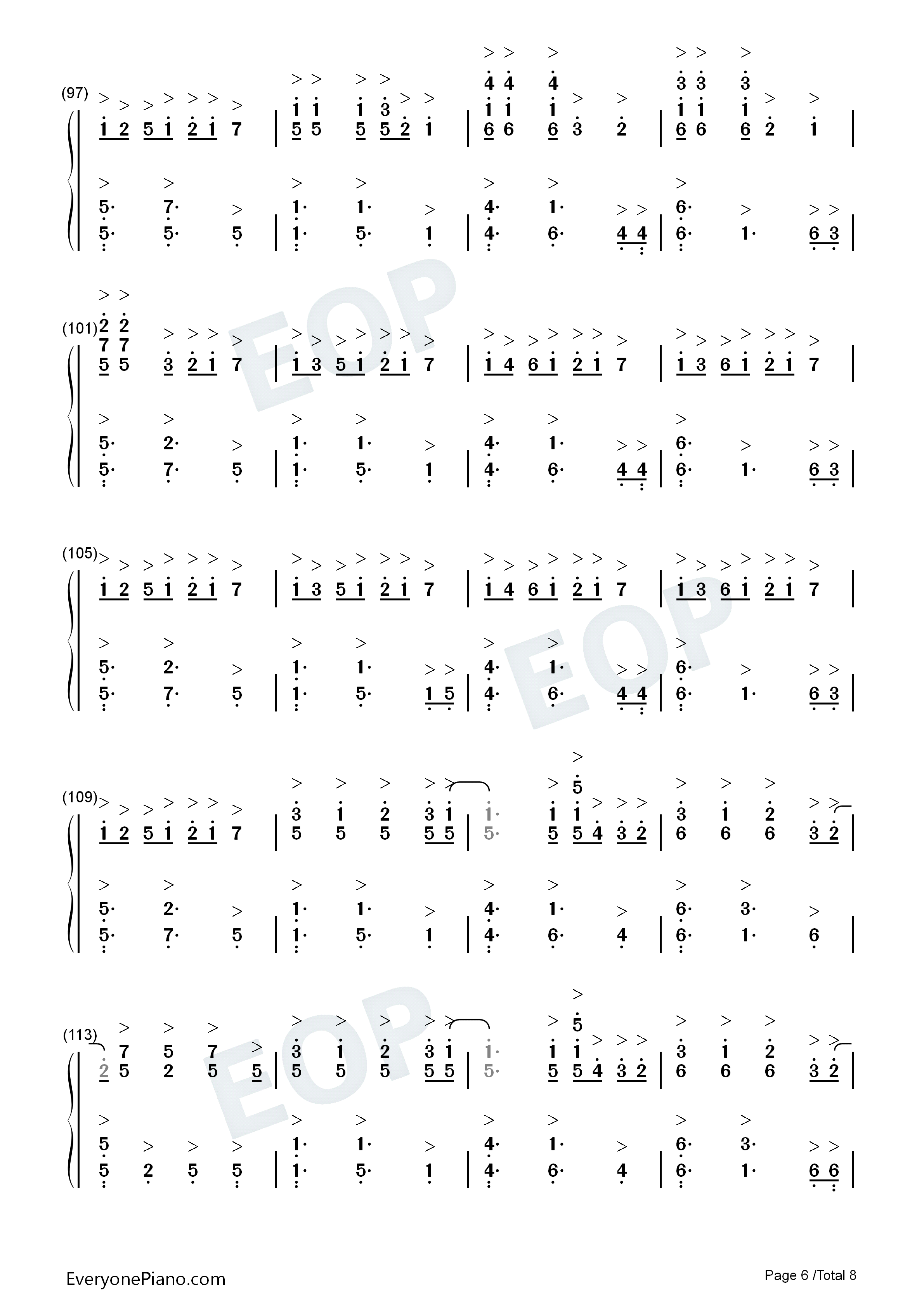 Wavin' Flag钢琴简谱-K'Naan演唱6