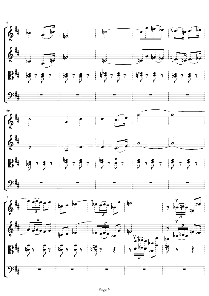 弦乐四重奏《卡门序曲》简谱1