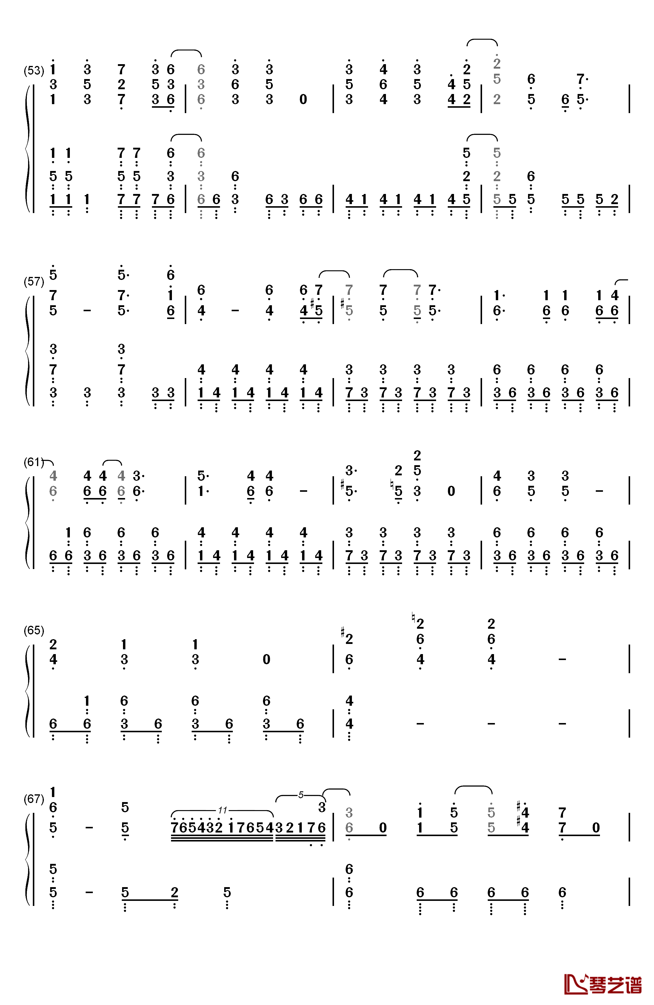 Black Rover钢琴简谱-数字双手-Bickeblanka4