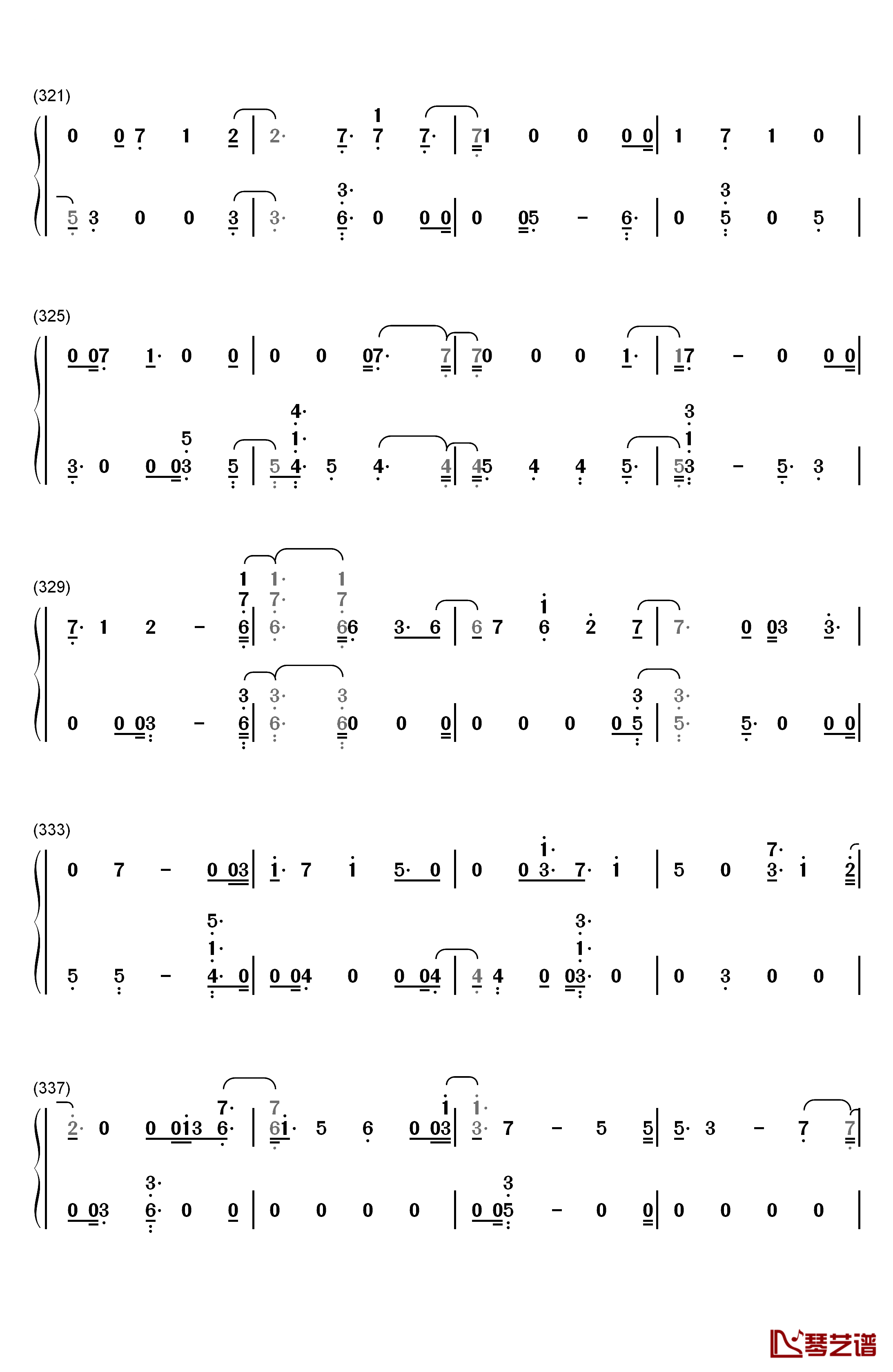 Crystal Snow钢琴简谱-数字双手-防弹少年团17