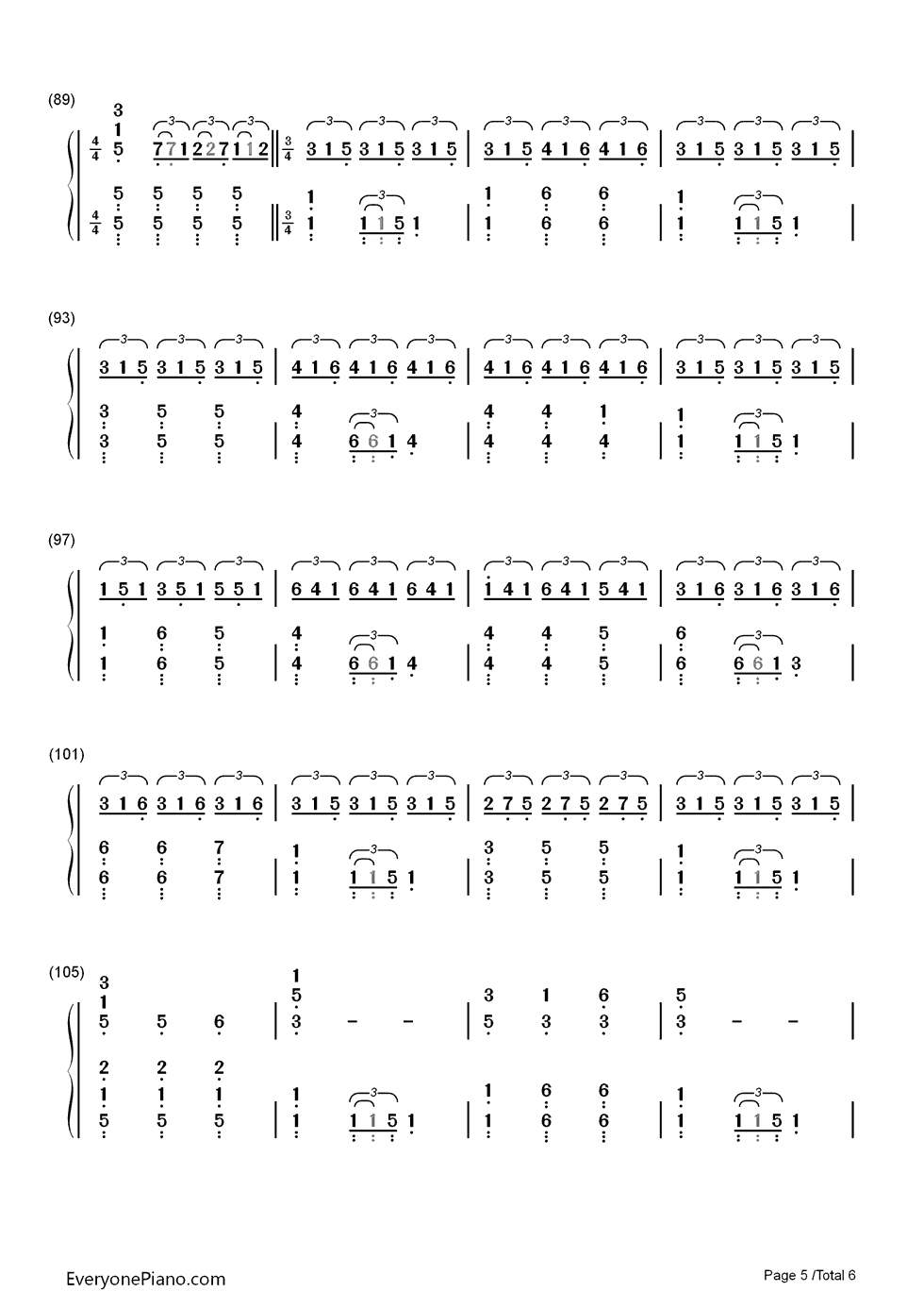 Christmas Lights钢琴简谱-数字双手-Coldplay5