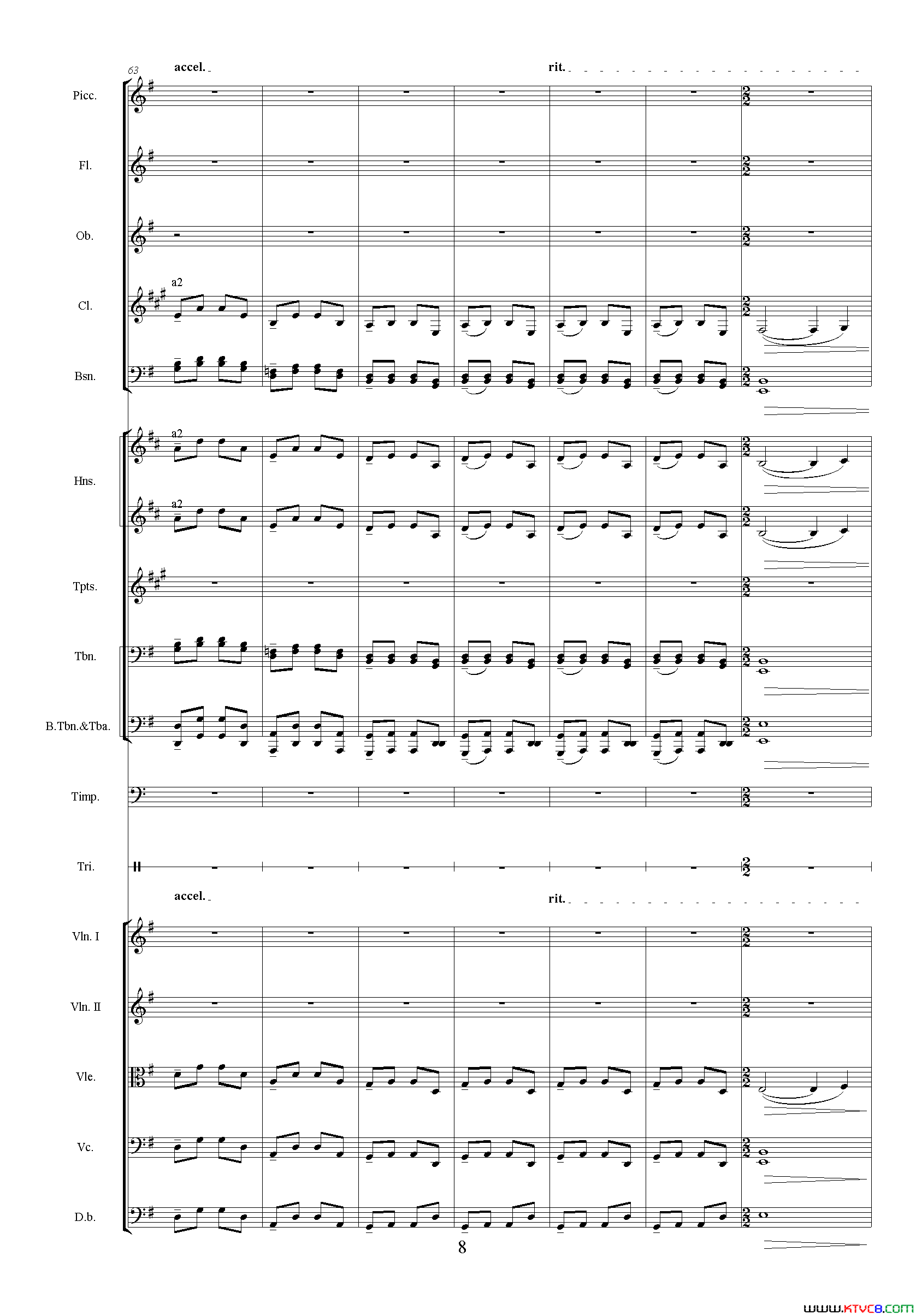 波谷怀柔《中山颂·交响组曲》之五交响乐队总谱简谱1