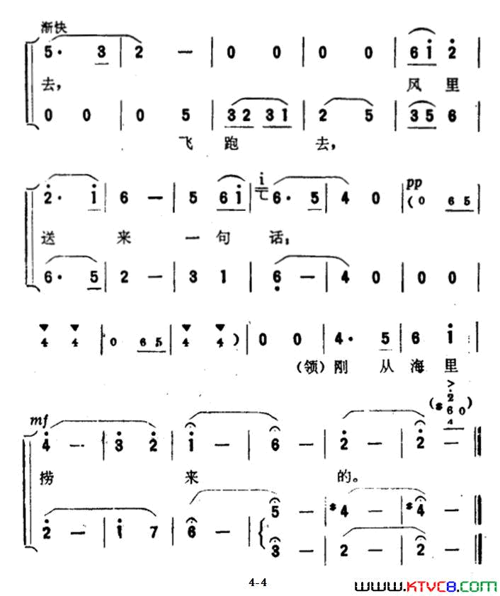 刚从海里捞来的简谱1