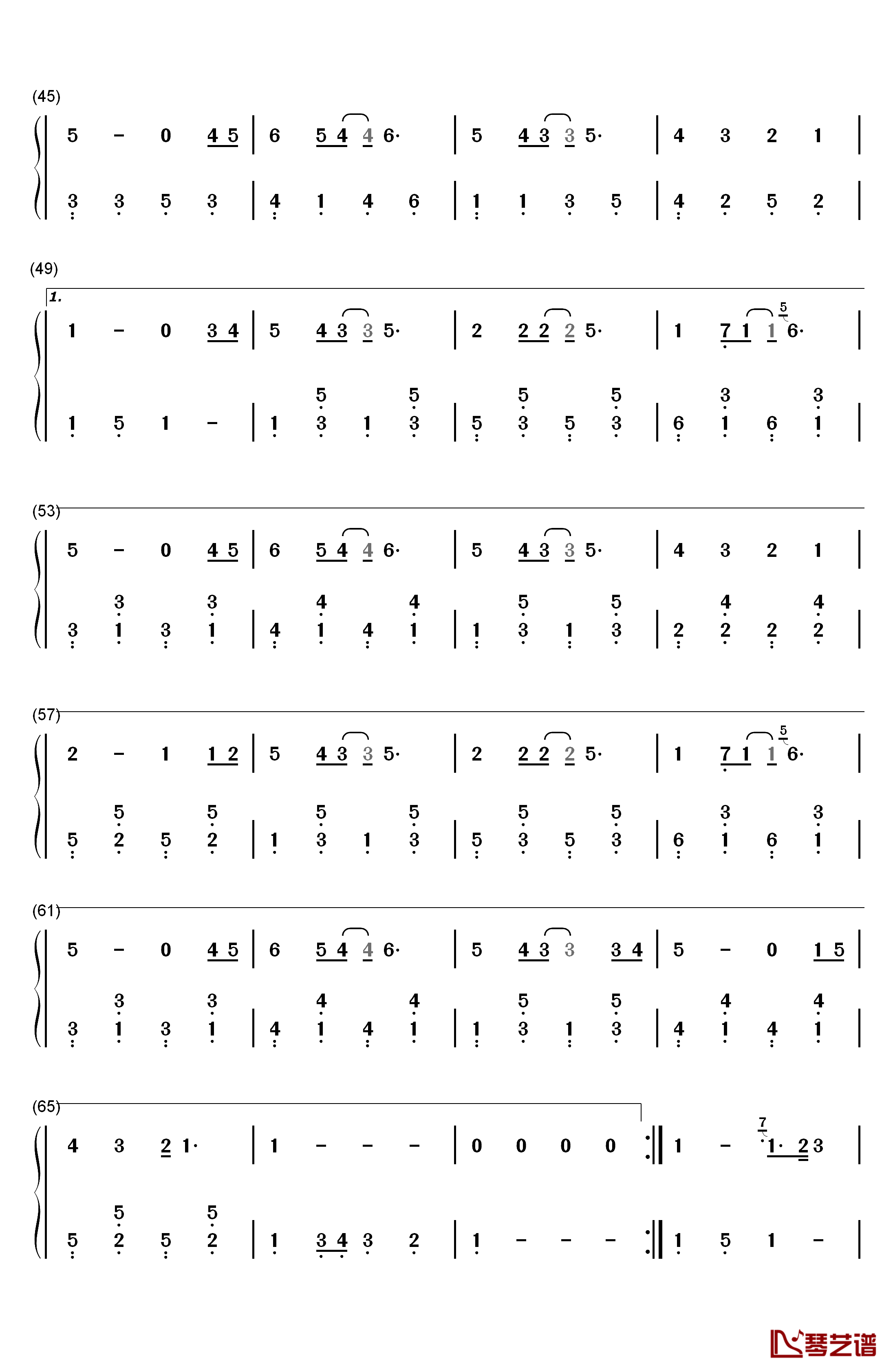 考试什么的都去死吧钢琴简谱-数字双手-徐良 庄雨洁3