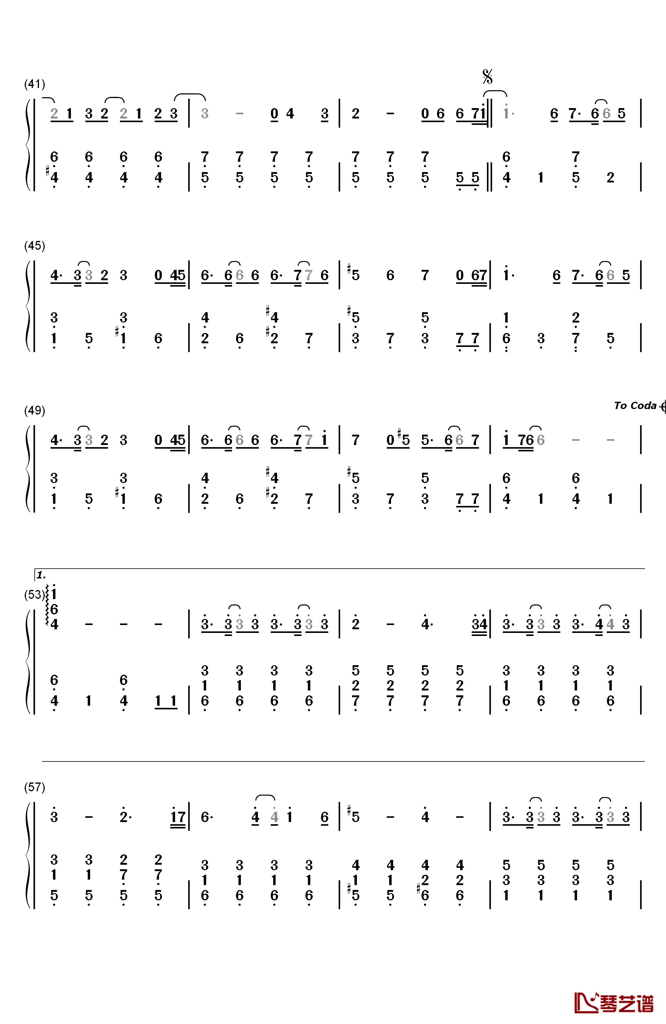 氷の上に立つように钢琴简谱-数字双手-小松未歩3