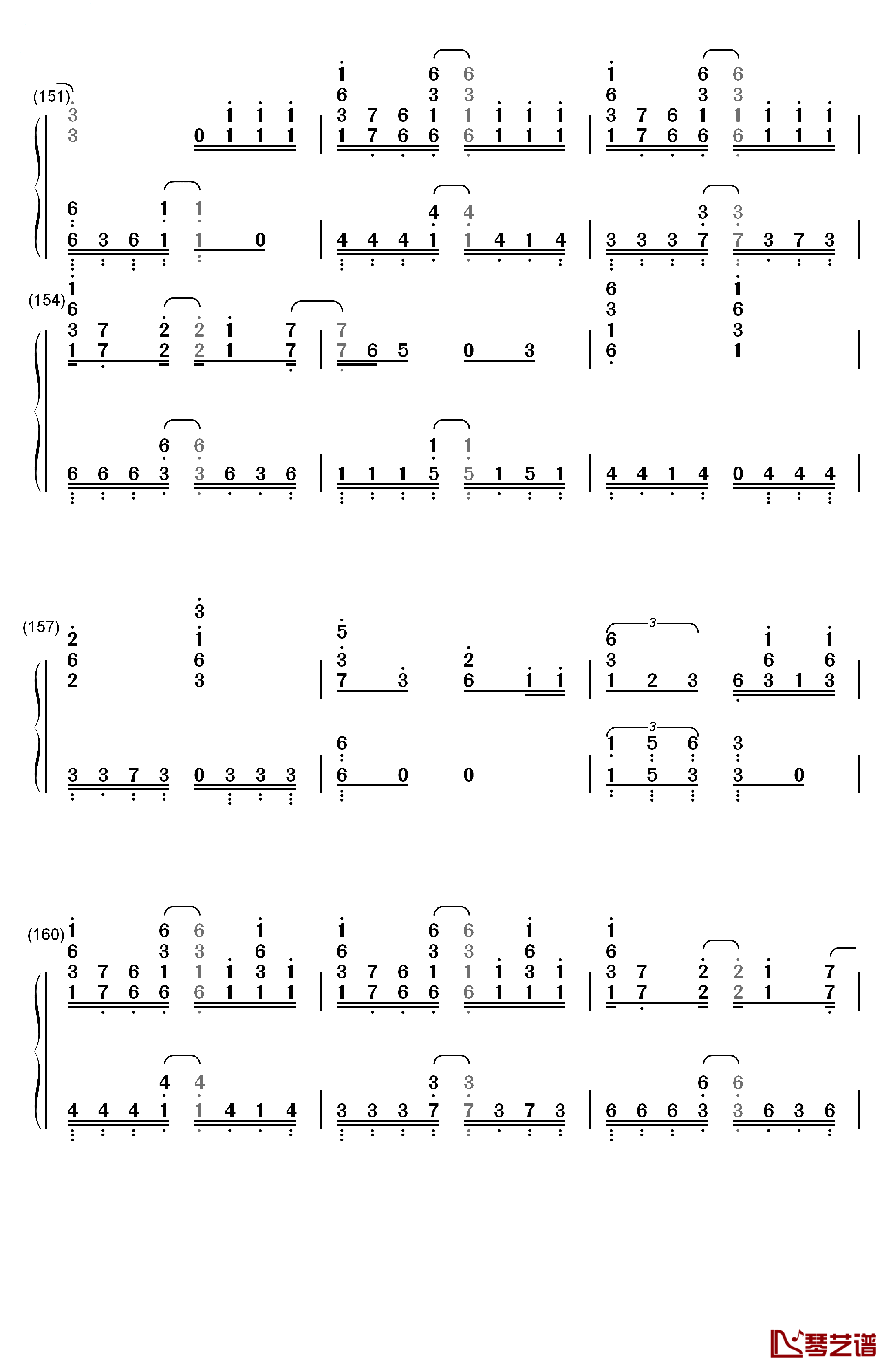 セツナドライブ钢琴简谱-数字双手-IA14