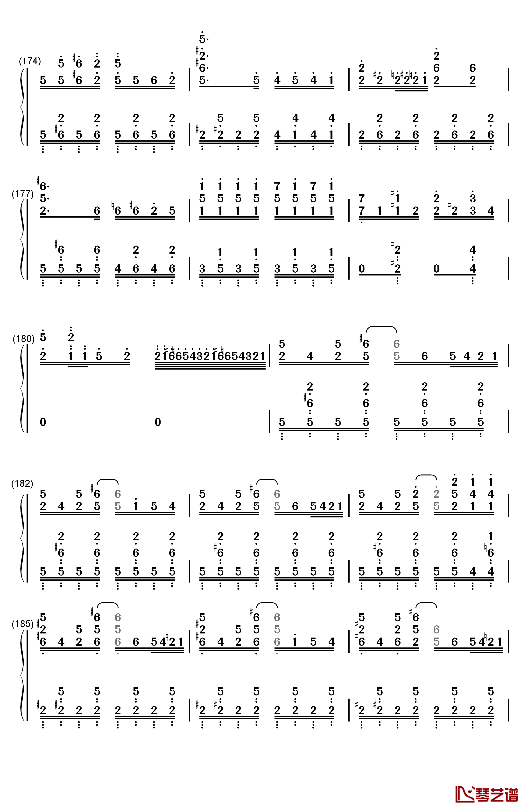 琪露诺的完美算术教室钢琴简谱-数字双手-藤咲かりん11