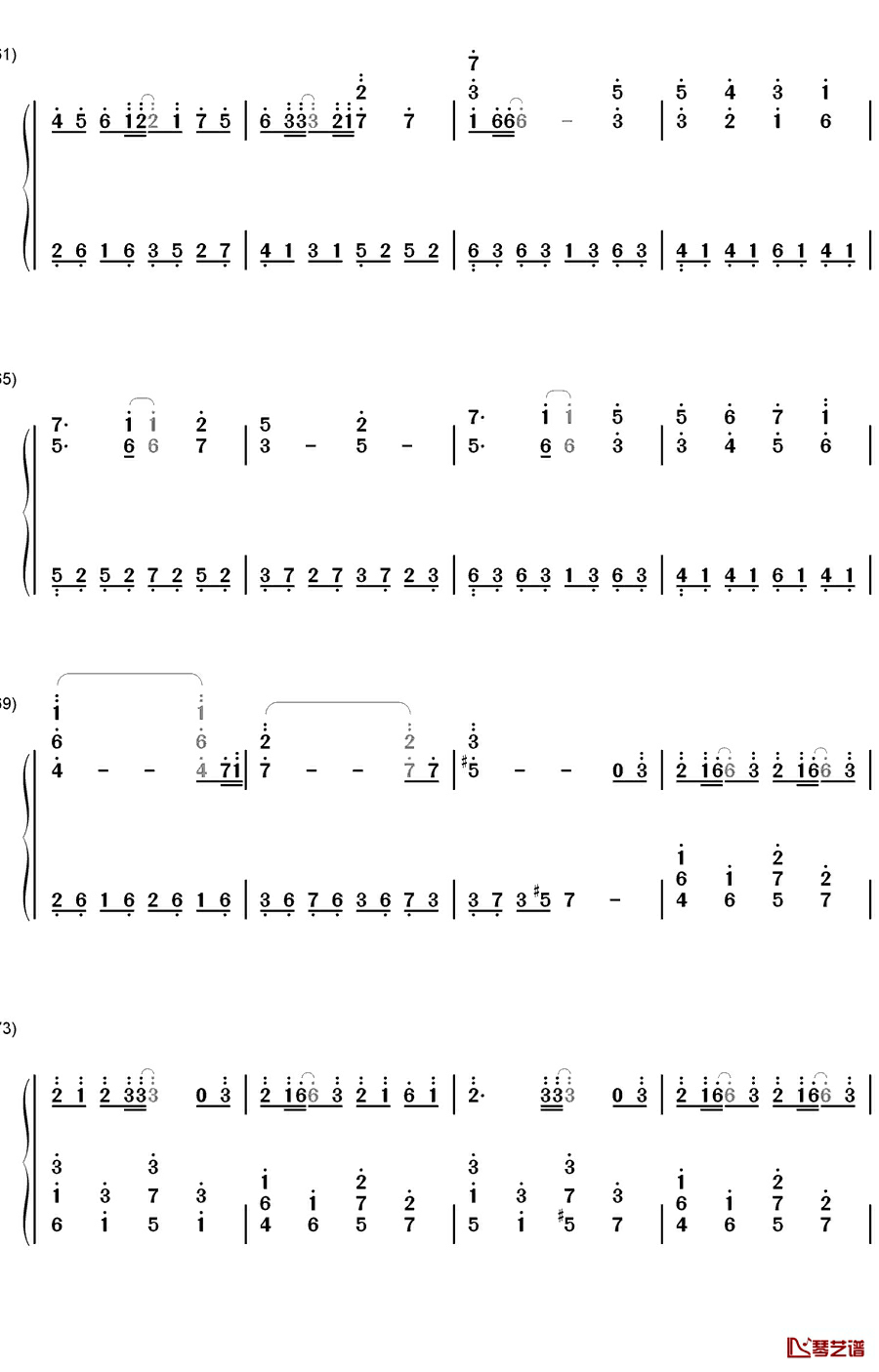 No Way to Say钢琴简谱-数字双手-滨崎步5