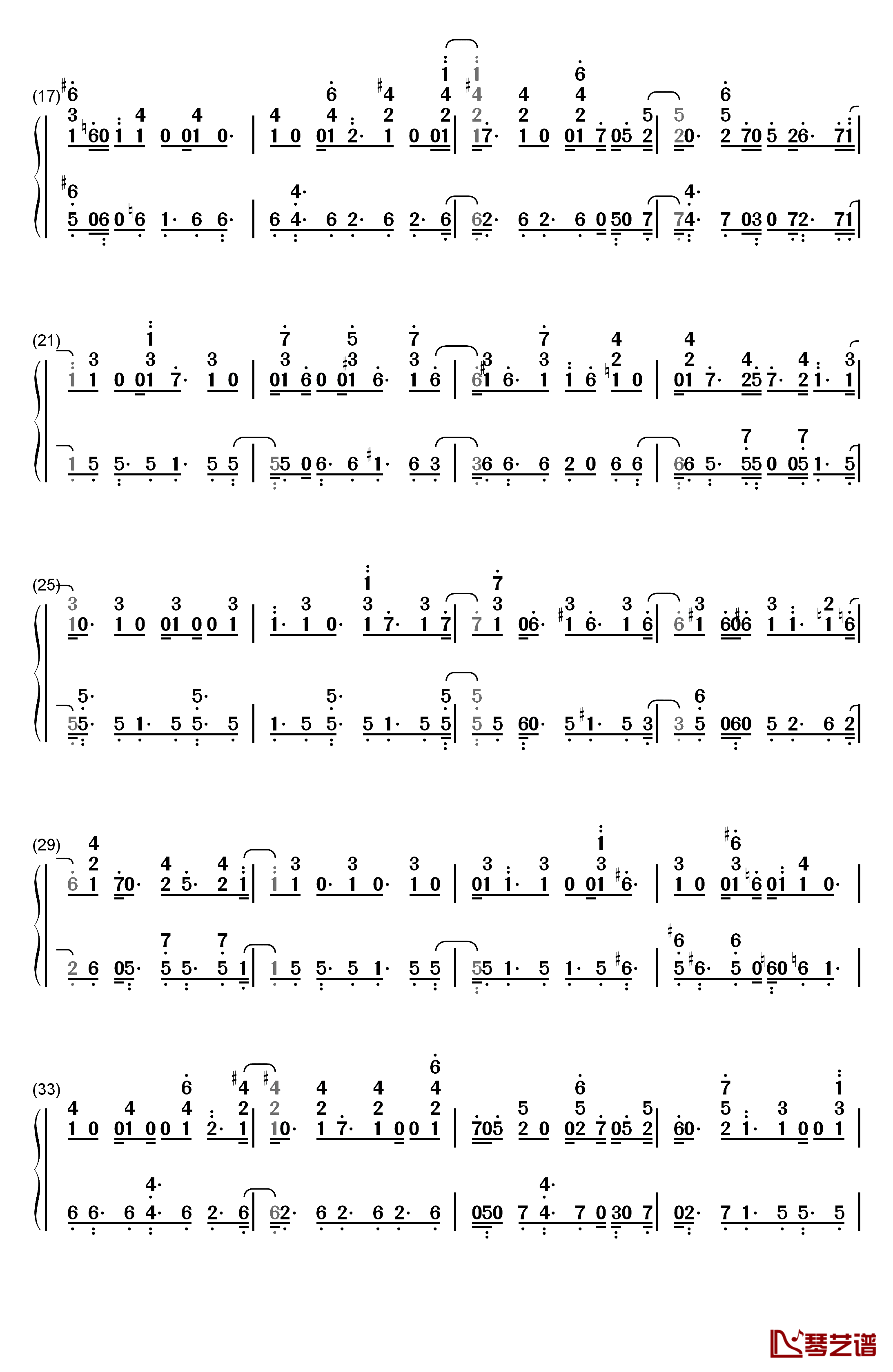 Goodbye Farewell钢琴简谱-数字双手-Richard Sherman2