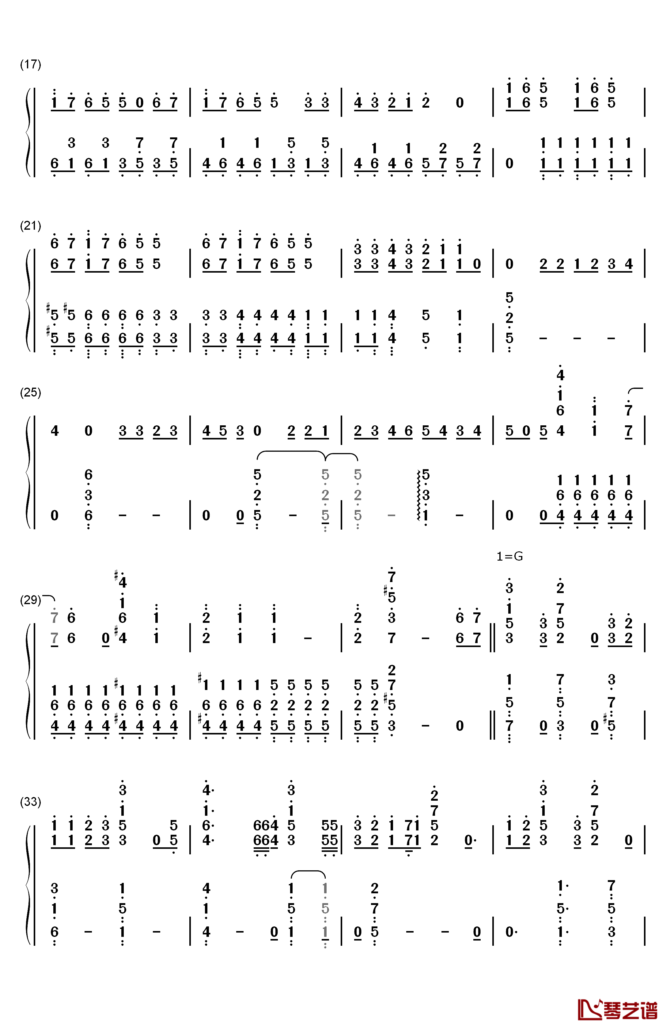 ウッホウッホホ钢琴简谱-数字双手-AKB482