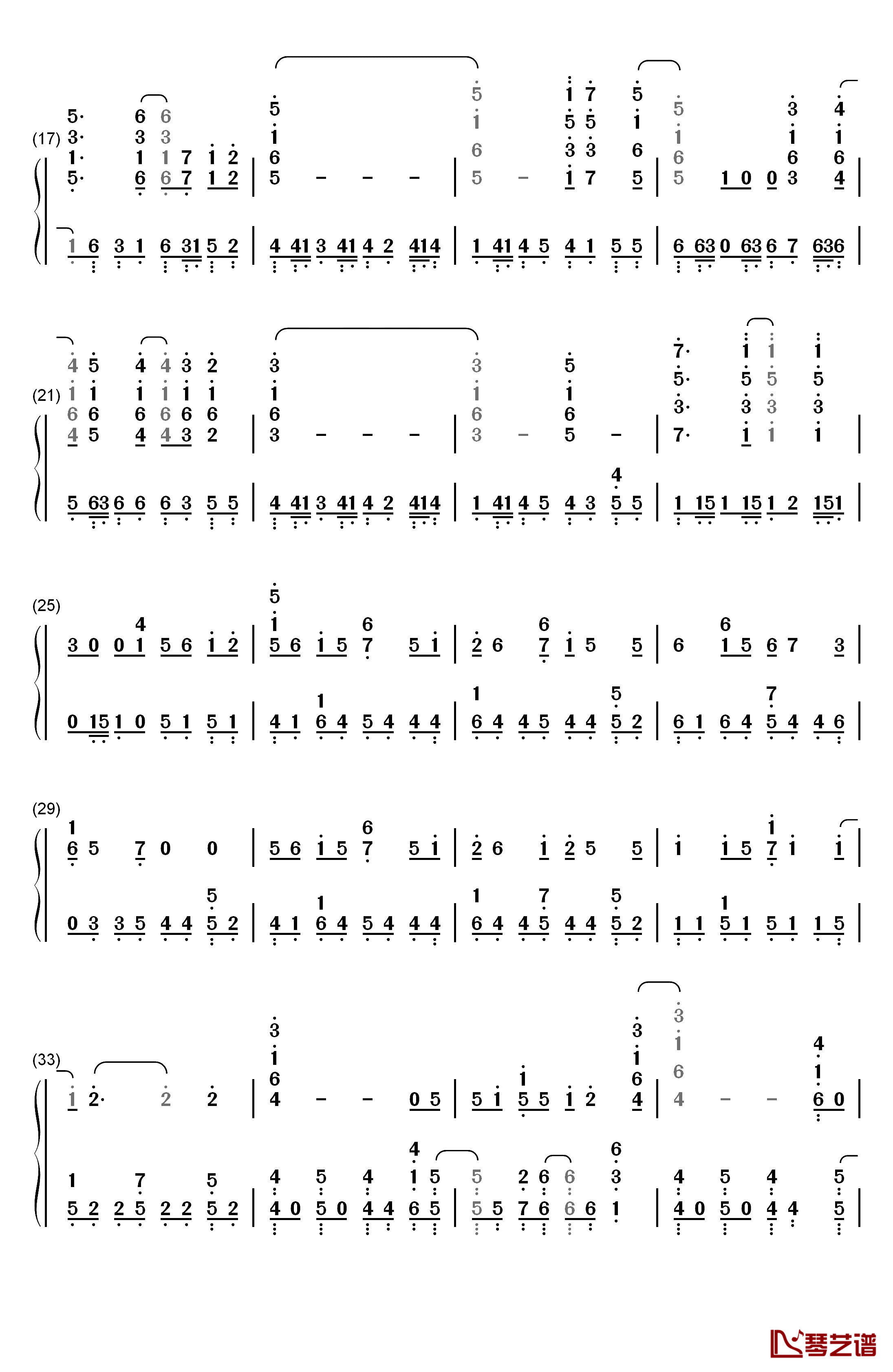 Little Busters钢琴简谱-数字双手-Rita2