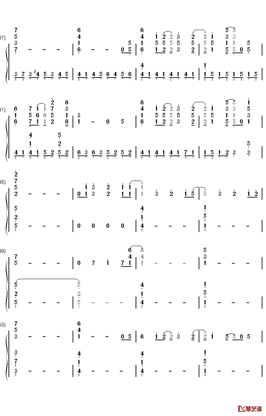 Fireflies钢琴简谱-数字双手-Owl City7